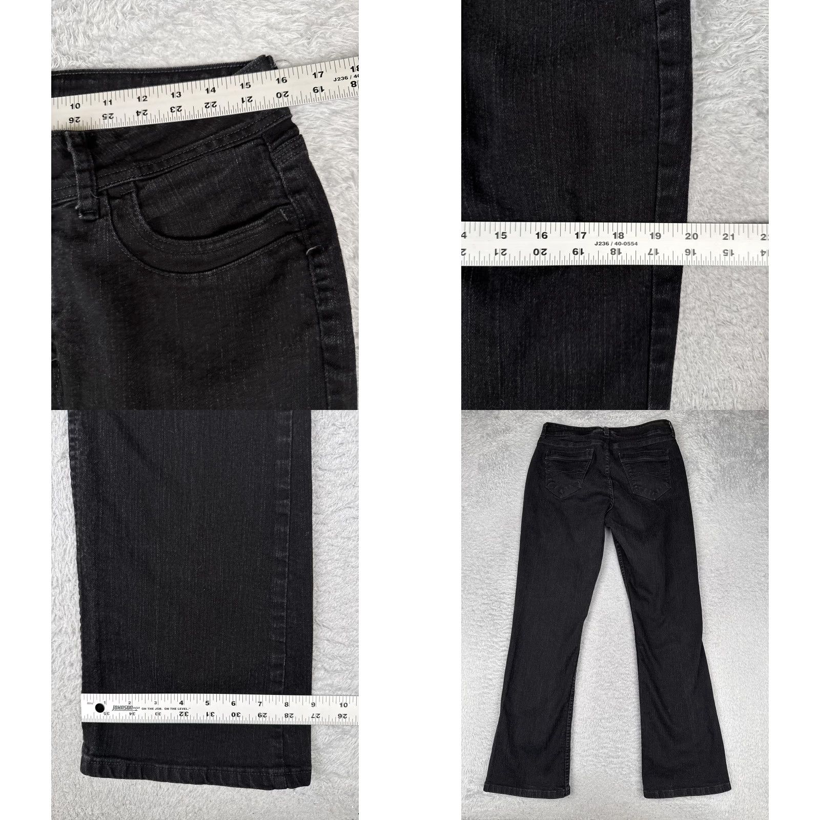 Lee Riders by Lee Jeans Womens 14 Black Mid Rise Bootcut Stretch Denim Cotton 32x31 Jeans Women Bootscut 90s City Size 36" / US 14 / IT 50 - 9 Thumbnail