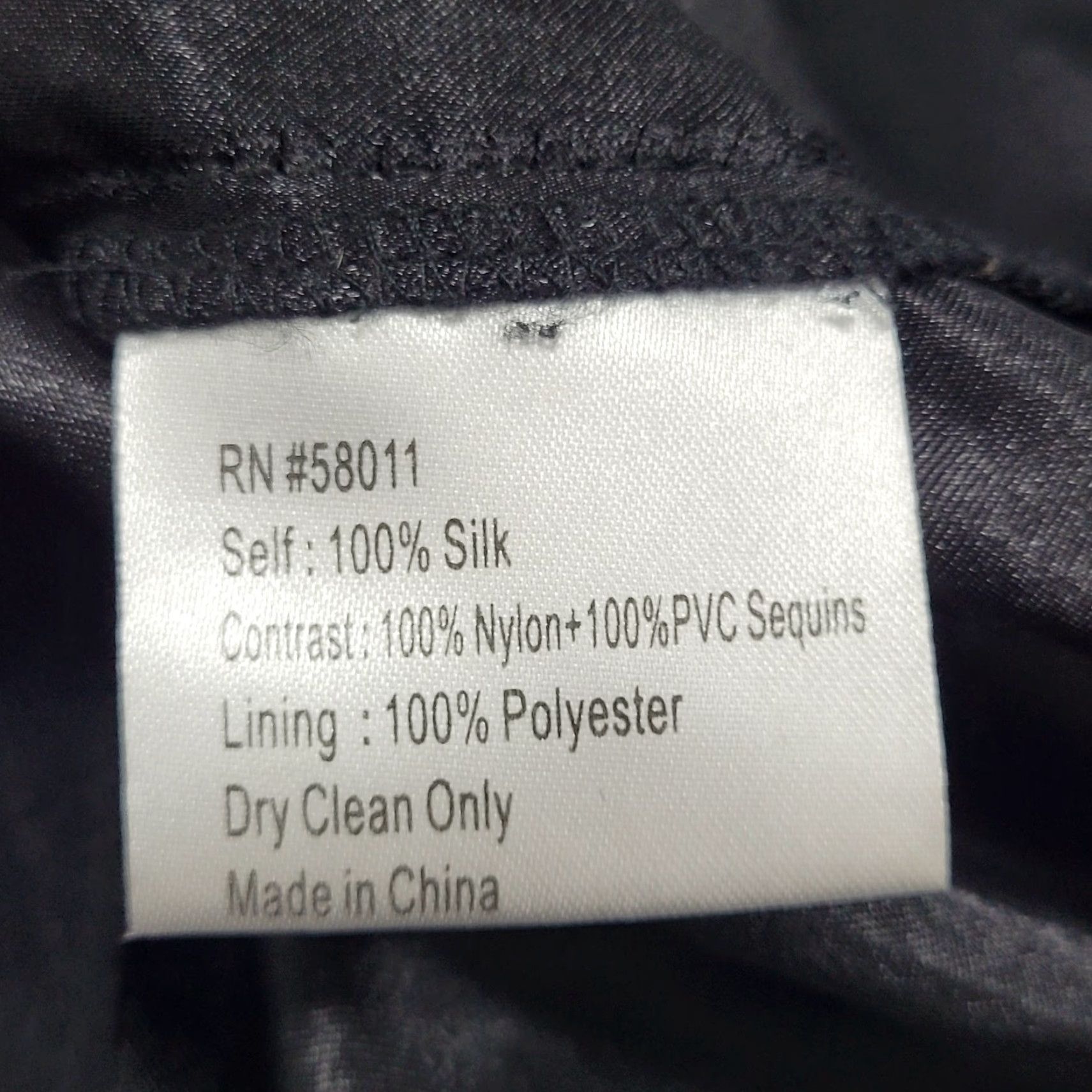 Vintage Kurt Thomas Black Silk Chiffon Sequin Strapless Lined Mini Dress Size 10 Size L / US 10 / IT 46 - 4 Thumbnail