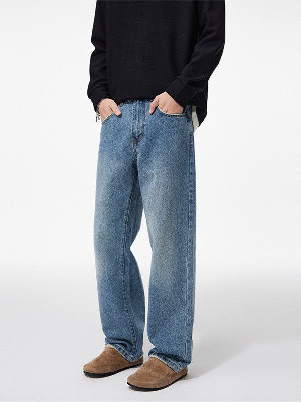 Japanese Brand American high street men's loose casual straight leg jeans Size US 32 / EU 48 - 4 Thumbnail