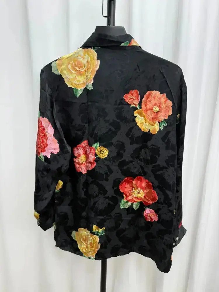 Yohji Yamamoto Yohji Yamamoto Work Shop Flowers Print Shirt-2507 Size US L / EU 52-54 / 3 - 4 Thumbnail