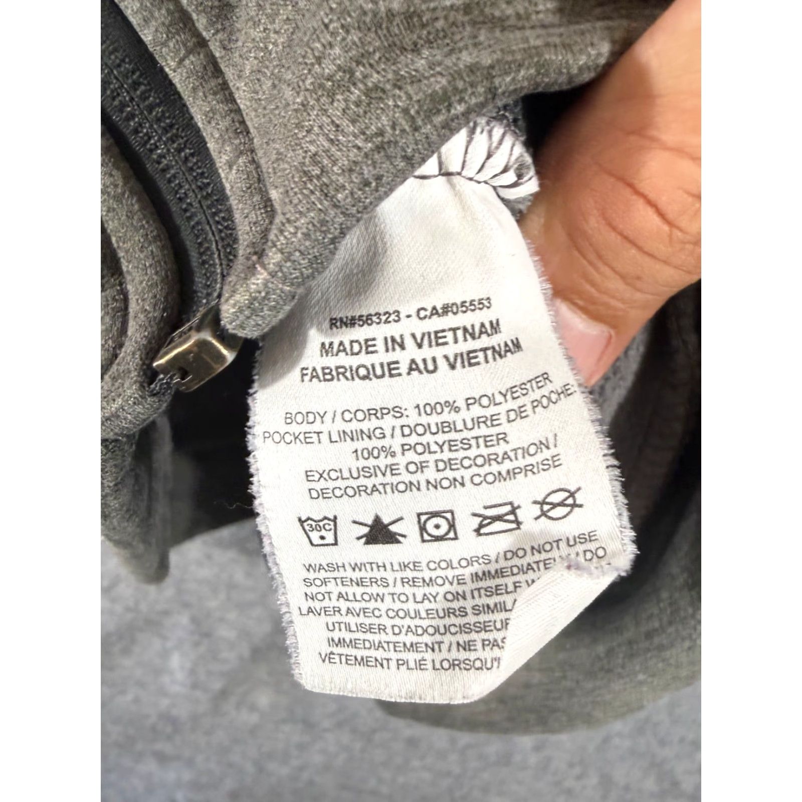 Nike Nike Dri Fit Hoodie Mens S Heather Gray Full Zip Fleece Lined Raglan Sleeve Logo Size US S / EU 44-46 / 1 - 6 Thumbnail
