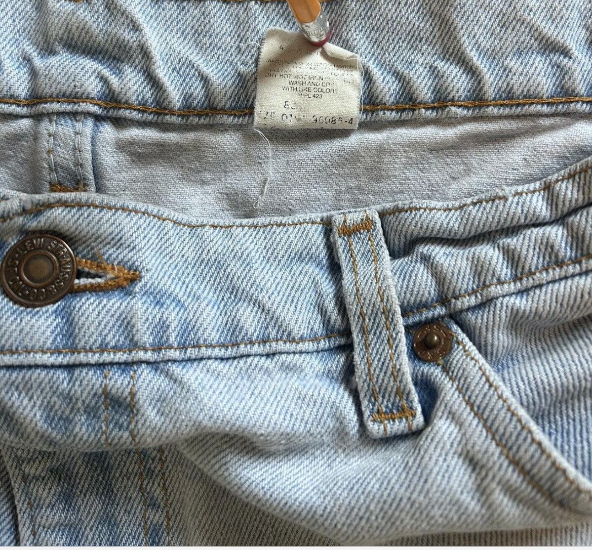 Levi's Vintage Clothing Levi’s Orange Tab 550 Denim Jean Shorts Size 36 Size US 36 / EU 52 - 5 Thumbnail