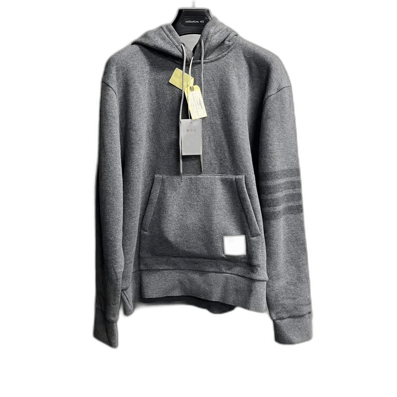 Thom Browne Thom Browne Gray Hoodie with Pocket Size US M / EU 48-50 / 2 - 1 Thumbnail