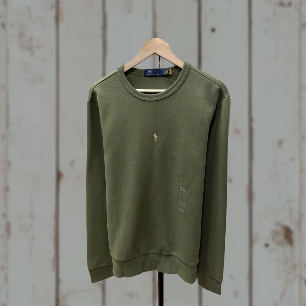 Polo Ralph Lauren Polo Ralph Lauren Sweatshirt Olive Double Knit Pullover Size L Mens Rare New Size US L / EU 52-54 / 3 - 1 Thumbnail