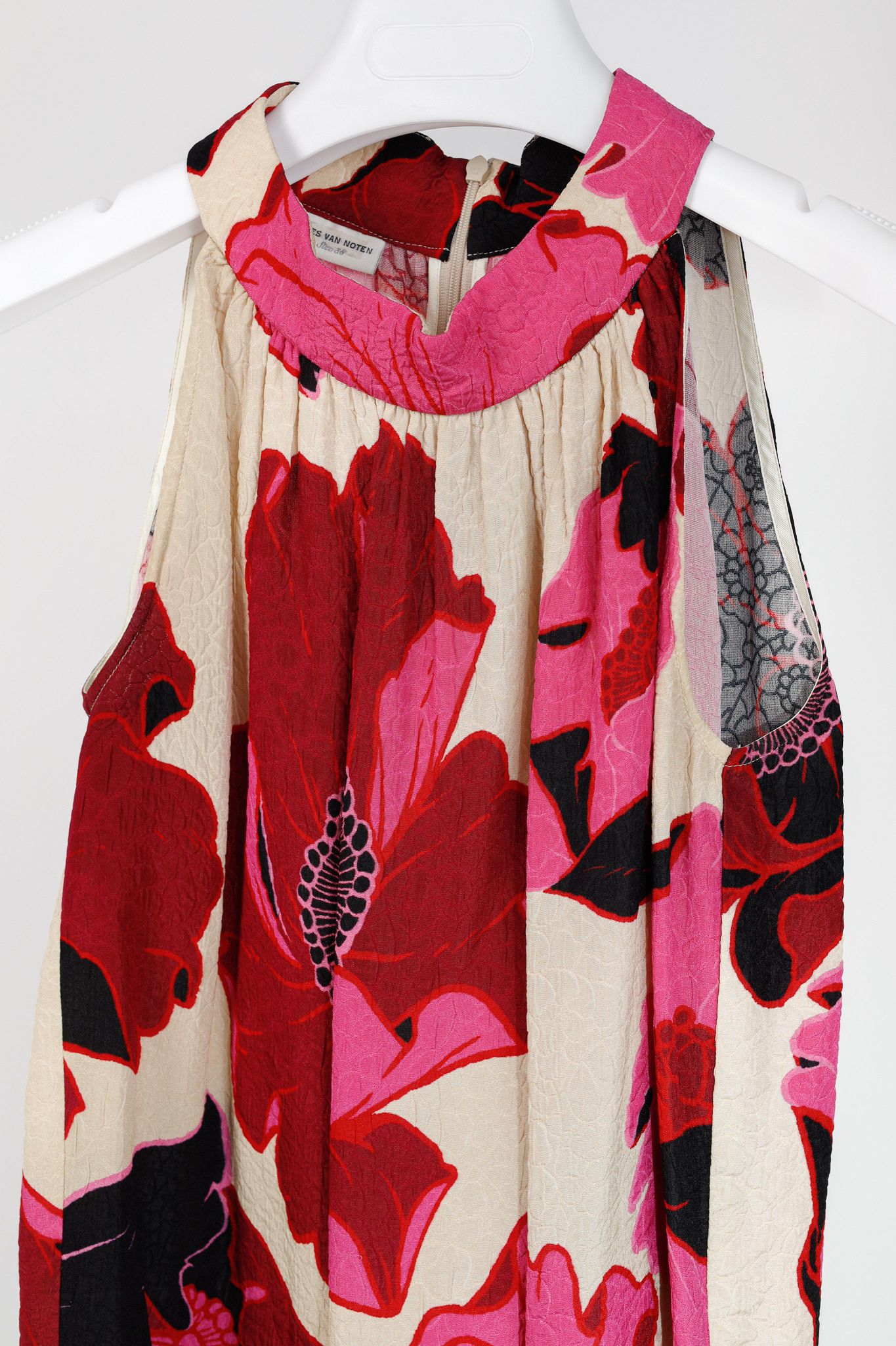 Dries Van Noten Dries Van Noten Cuzo Fuchsia Floral Halterneck Top Size S / US 4 / IT 40 - 3 Thumbnail