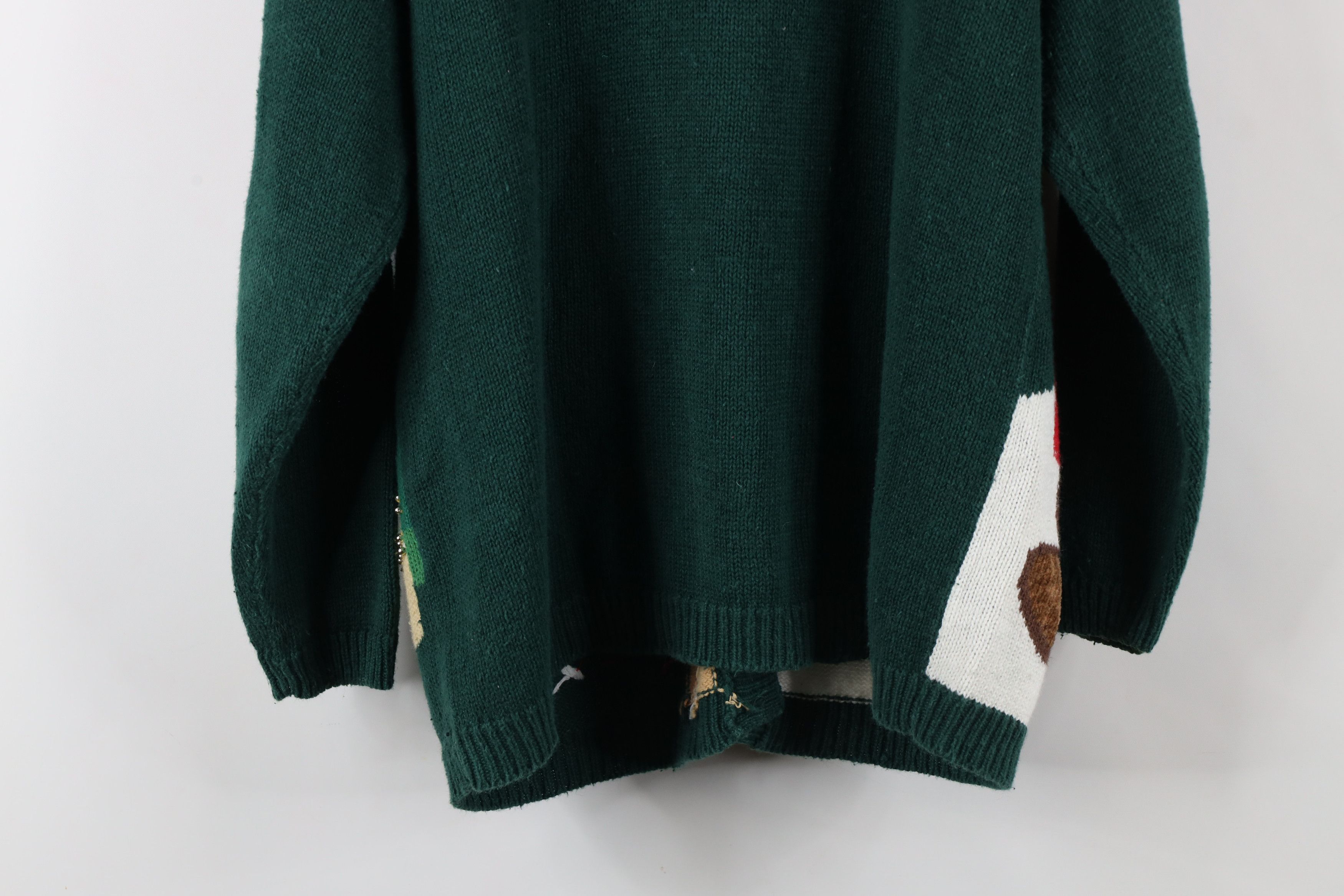 Vintage Vintage 90s Streetwear Knit Christmas Bear Cardigan Sweater Size L / US 10 / IT 46 - 15 Thumbnail