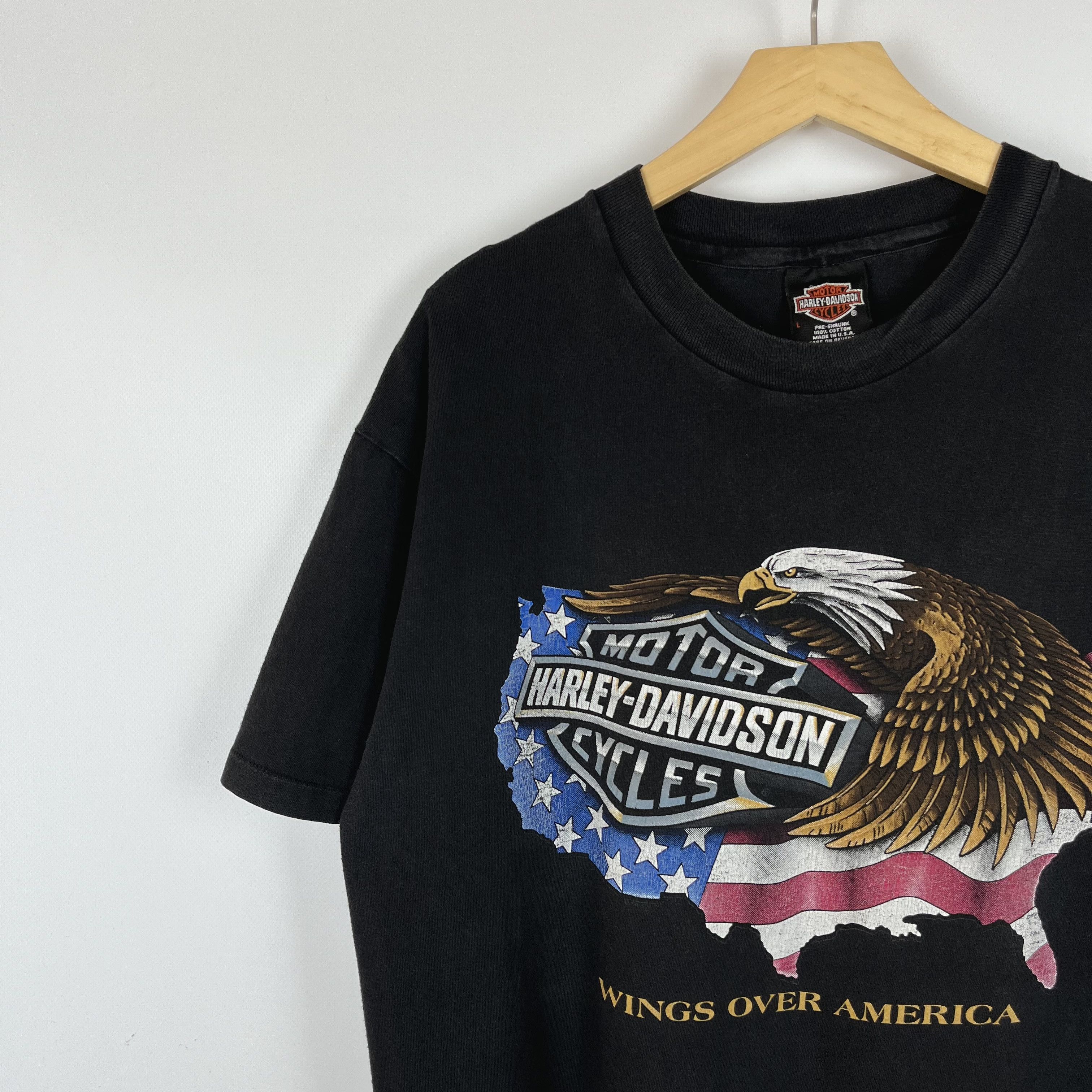 Harley Davidson Vintage Harley Davidson Wings Over America T Shirt 90’s Size US L / EU 52-54 / 3 - 5 Thumbnail