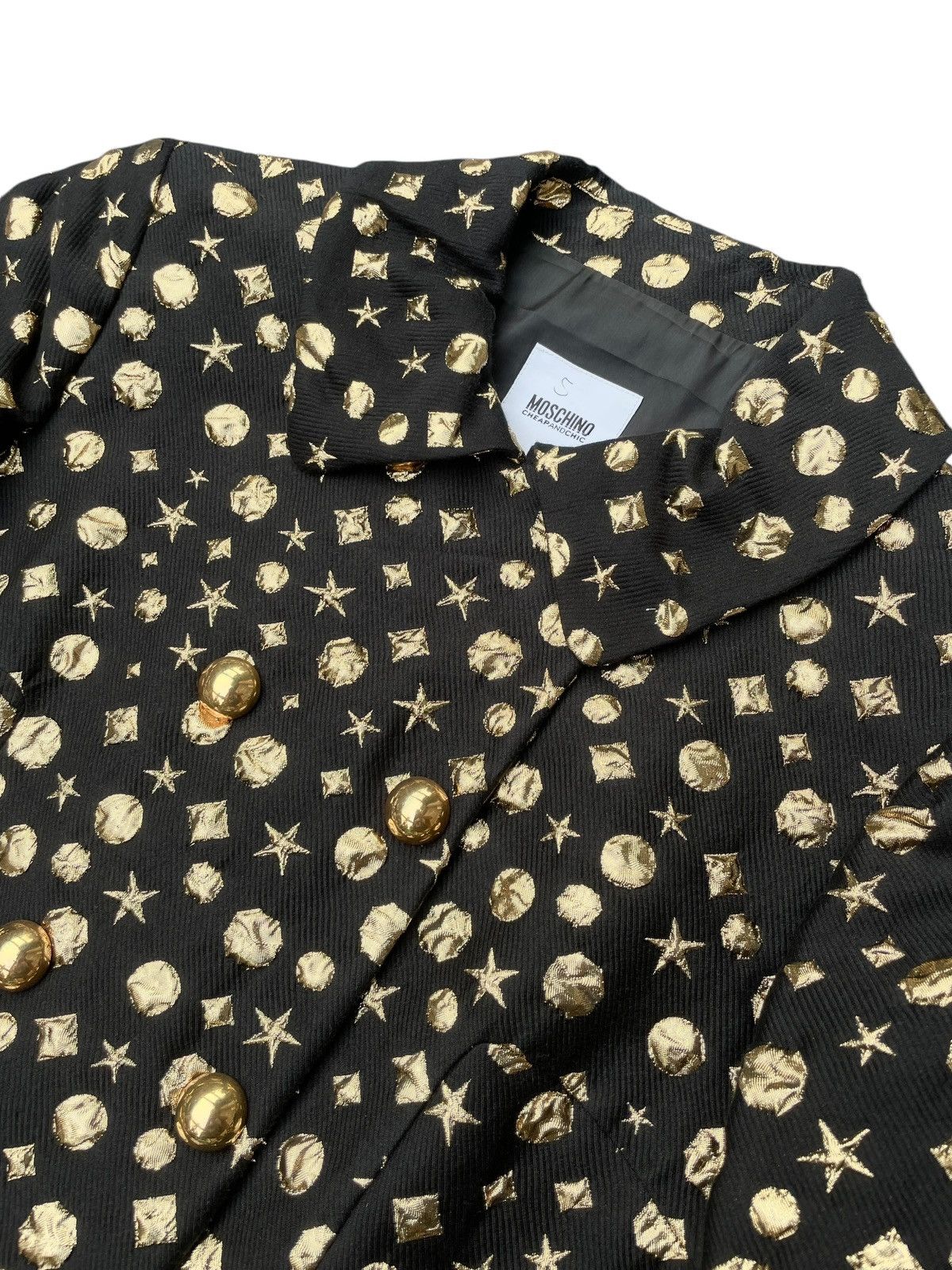 Moschino Moschino Cheap and Chic Gold Foiled Trench Coat Size M / US 6-8 / IT 42-44 - 5 Thumbnail