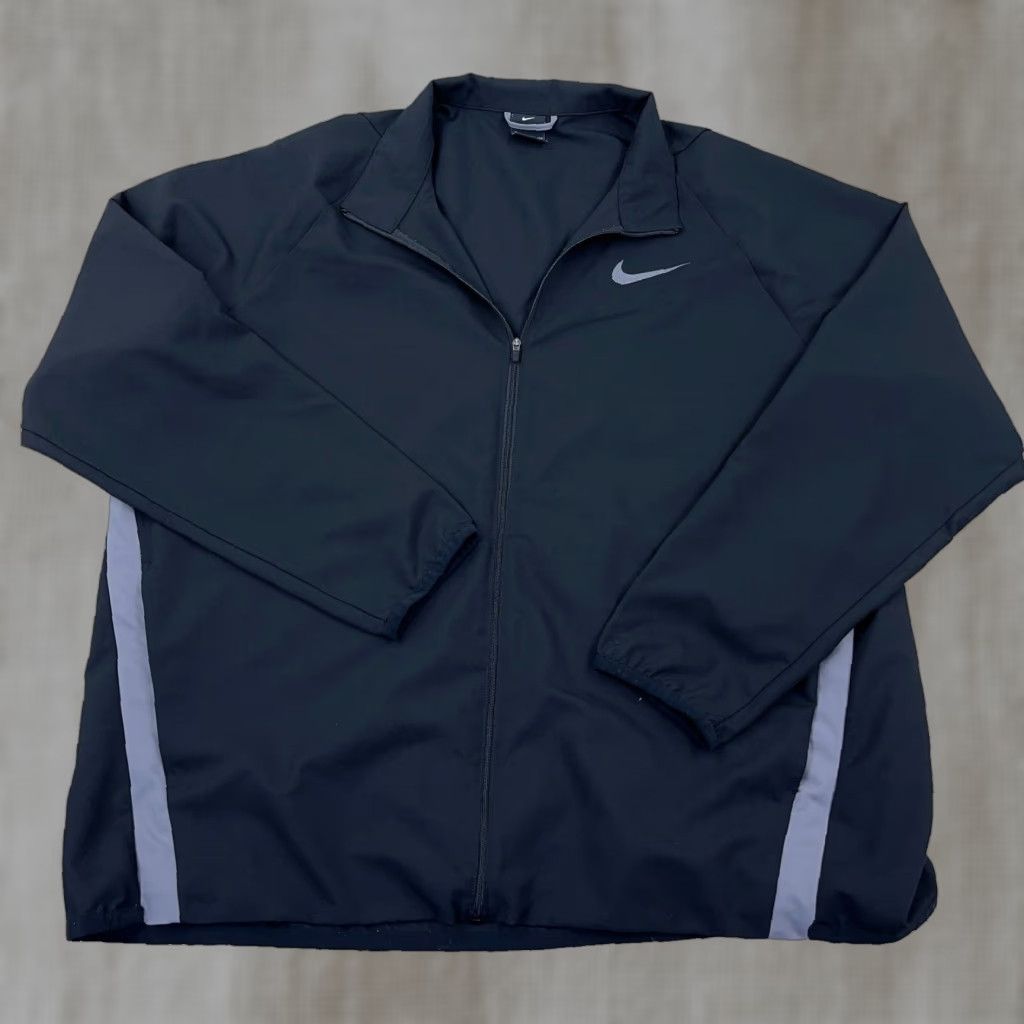 Nike Nike Dri Fit Jacket Men XXL 2XL Black Windbreaker Track Suit Unlined Lightweight) Size 48R - 1 Thumbnail