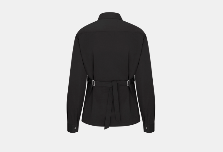 o1w1db10525 493C50 Couture Shirt with Rear Belt in Black
