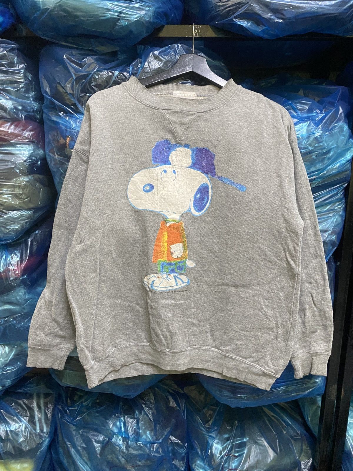 Other Vintage Snoopy Peanuts Cracked Print Sweatshirt Gray Size US M / EU 48-50 / 2 - 2 Thumbnail