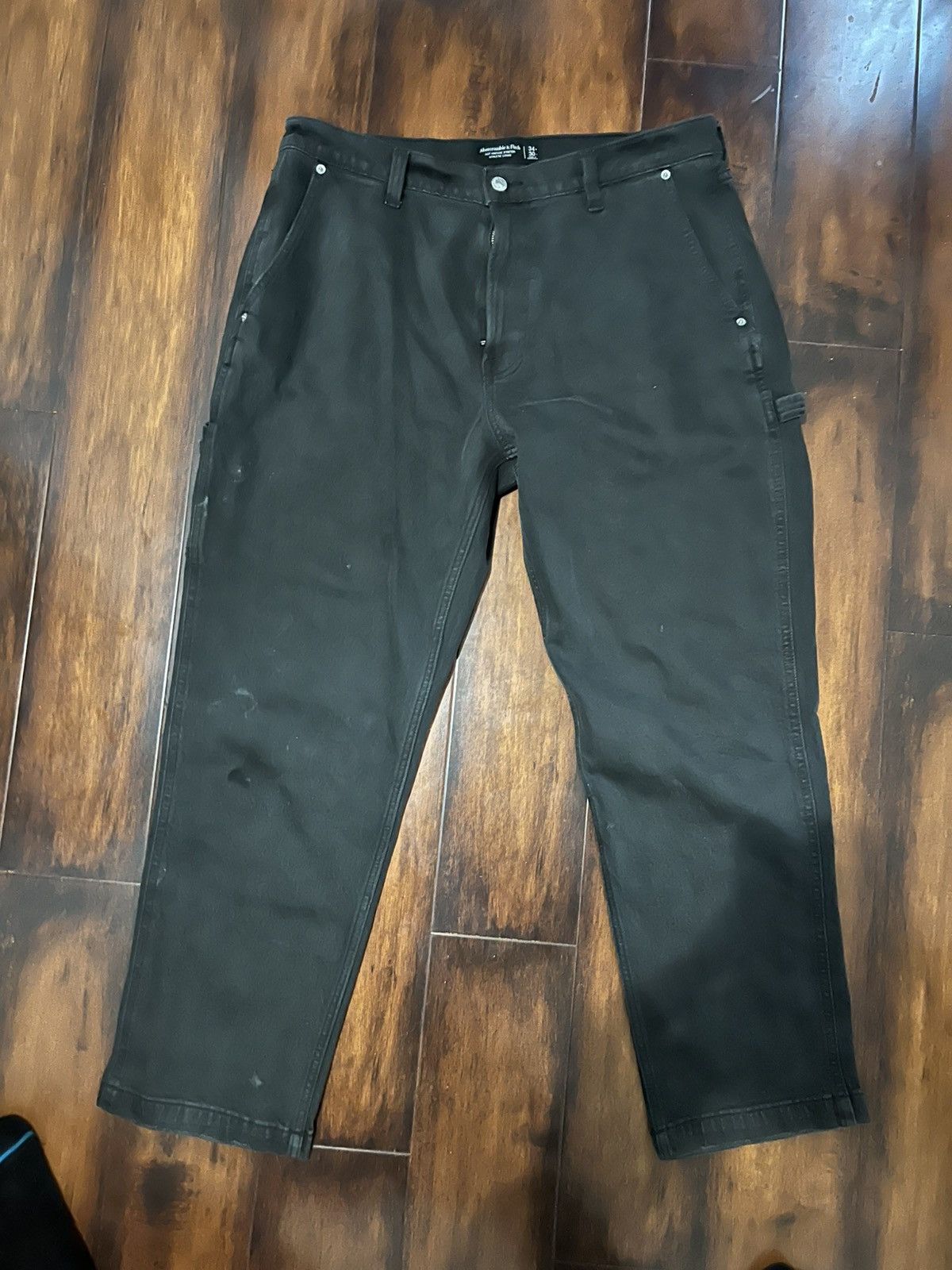Abercrombie & Fitch Abercrombie Washed Black Utility Pant Size US 34 / EU 50 - 1 Thumbnail