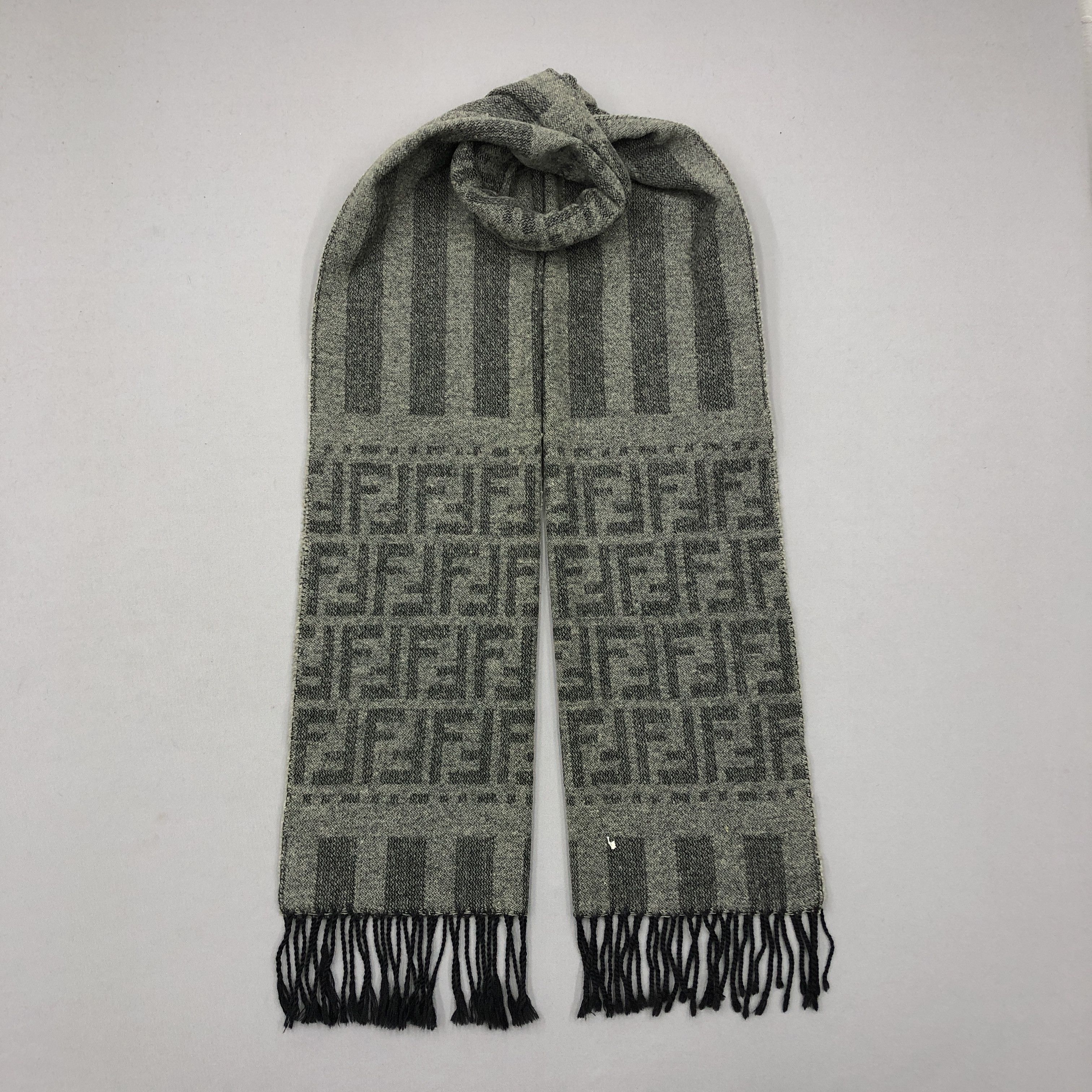 Fendi Vintage Fendi Scarf Fendi Zucca FF Monogram Wool Scarves Size ONE SIZE - 1 Thumbnail