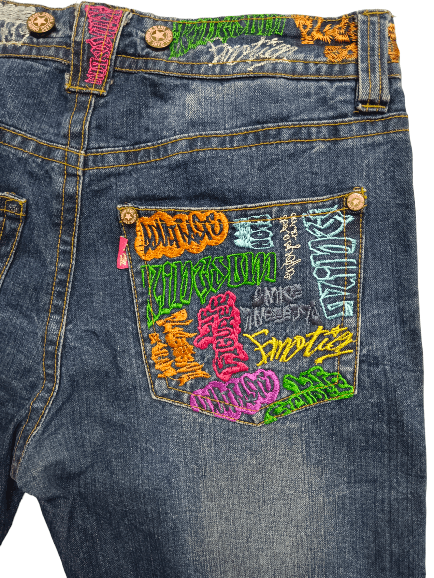 Japanese Brand Original Jeans By Emotion Embroidery Denim Size US 34 / EU 50 - 7 Thumbnail