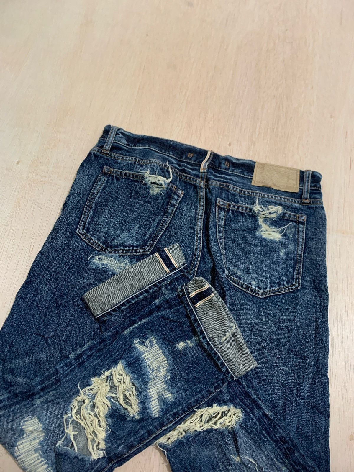 If Six Was Nine × Japanese Brand Distressed Denim Goa Genuine Vintage Denim Jeans Size US 30 / EU 46 - 6 Thumbnail