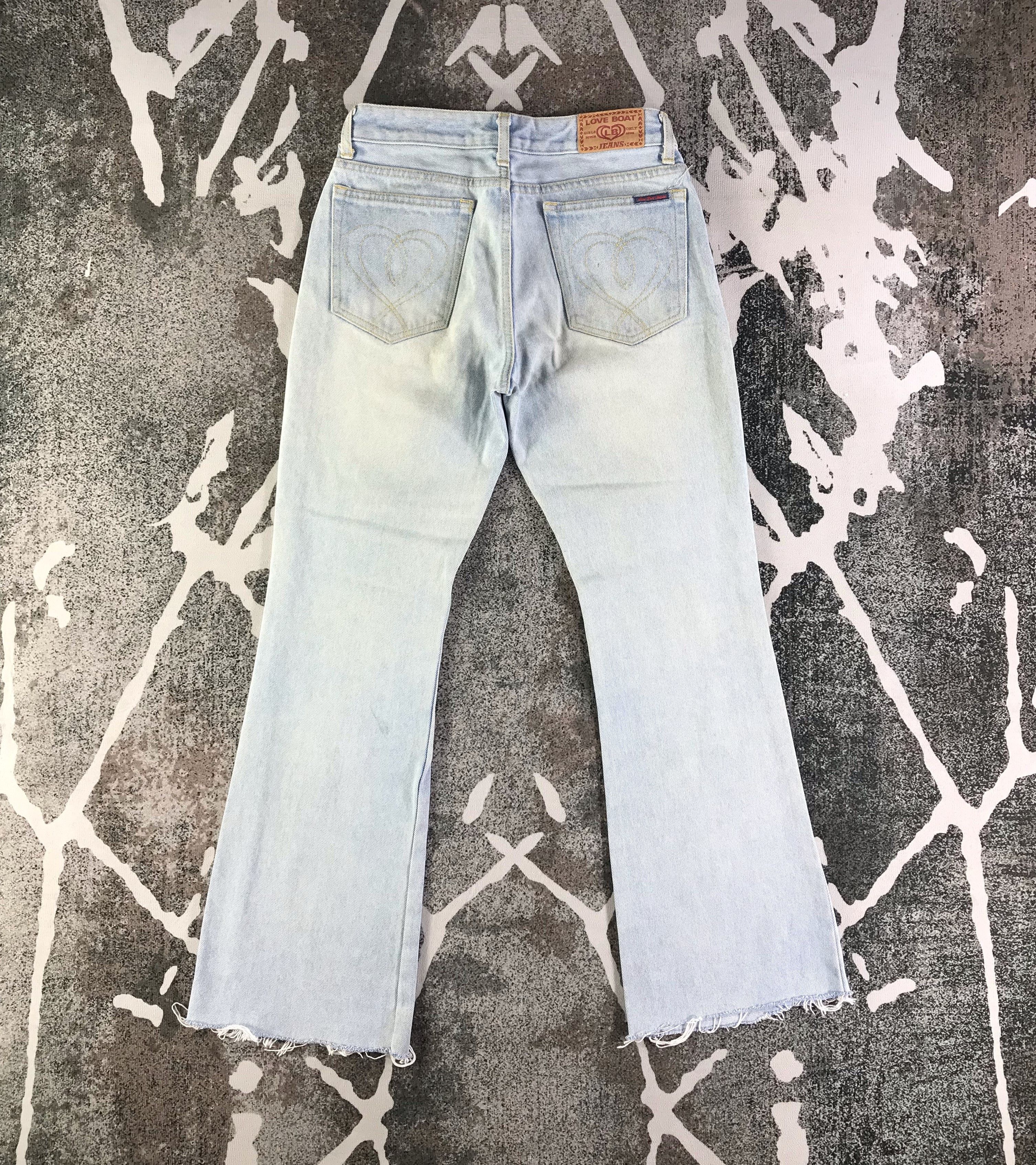 Japanese Brand Vintage Love Boat Jeans Flare Denim KJ2399 Size 27" / US 4 / IT 40 - 2 Thumbnail