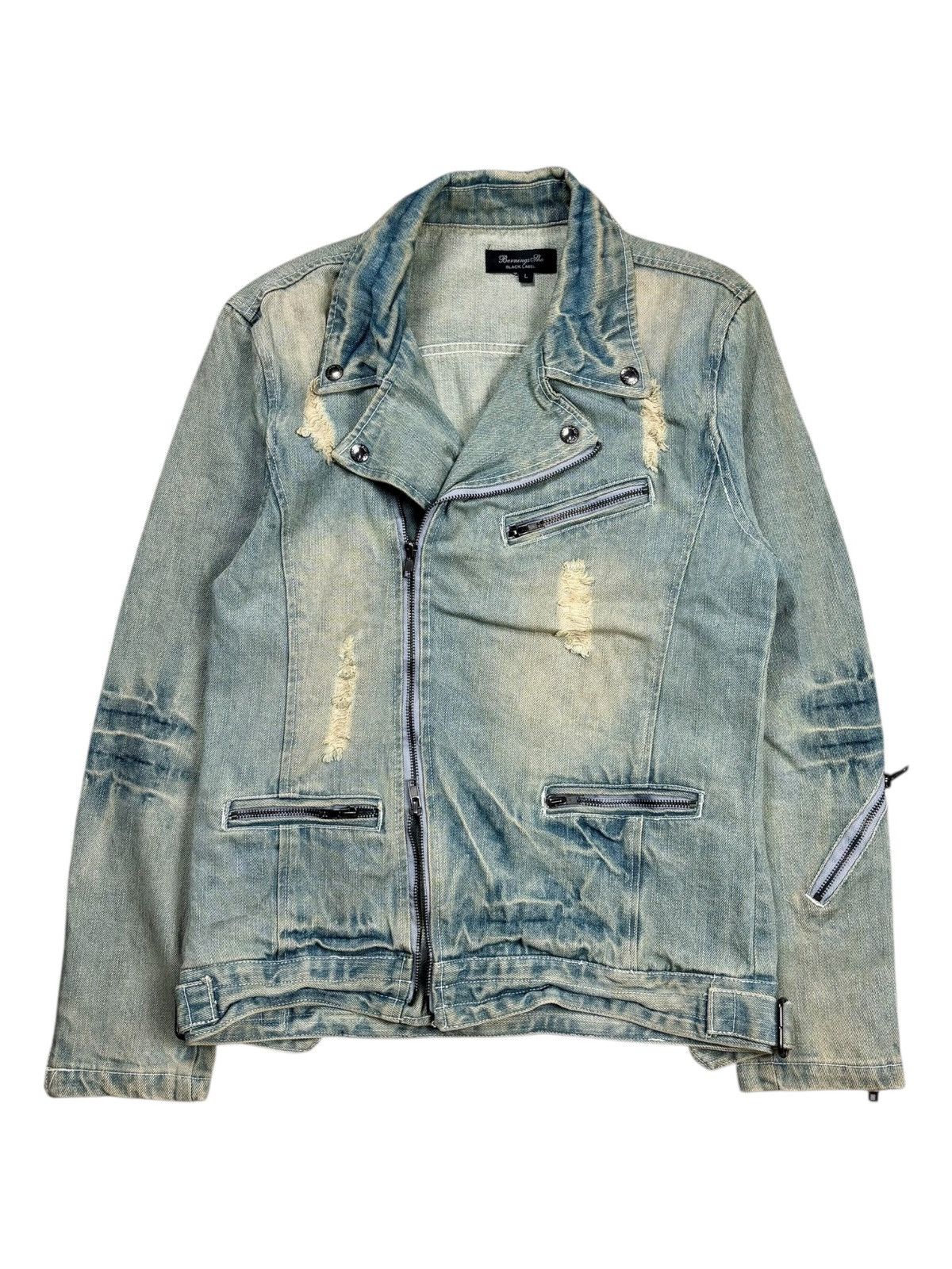 BUFFALO BOBS 2000s Berning Sho - Mud Wash Crash Denim Jacket Size US M / EU 48-50 / 2 - 1 Thumbnail
