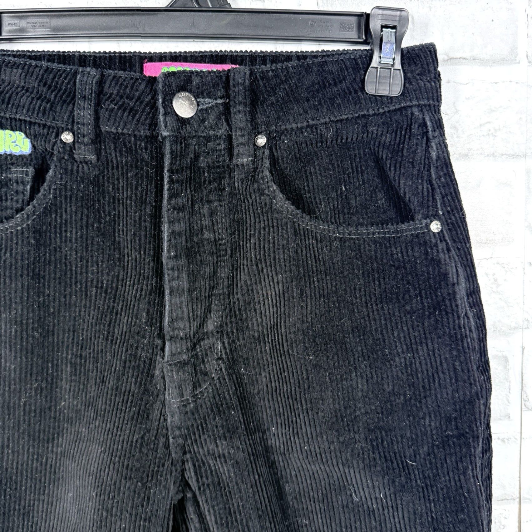 Empyre VINTAGE Empyre Womens Pants Corduroy 100% Cotton Black Slim Waist 25x30 Inseam 30 inches Tori Size 25" / US 0 / IT 36 - 2 Thumbnail