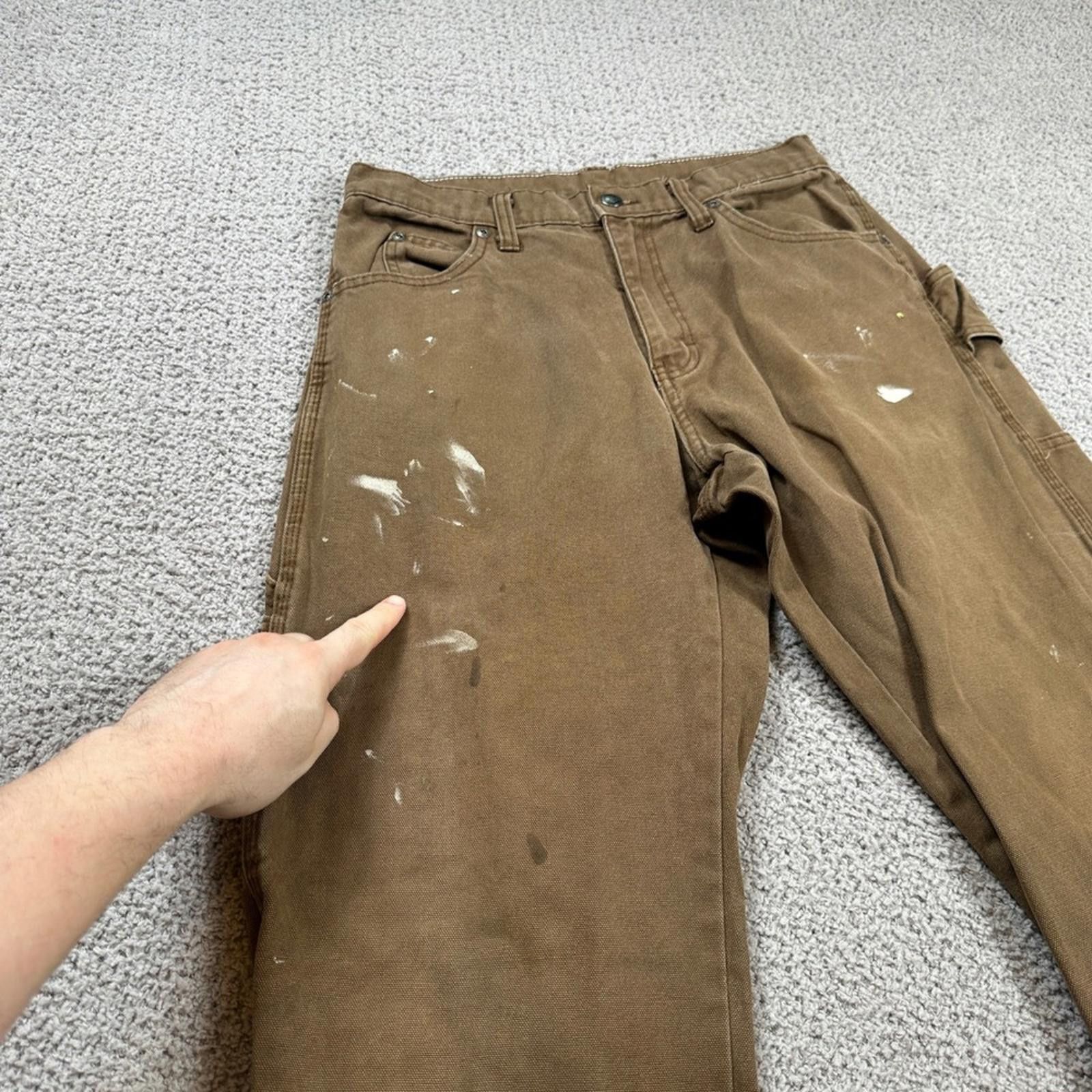 Dickies Dickies Carpenter Pants Mens 30x32 Brown Duck Canvas Paint Size US 30 / EU 46 - 7 Thumbnail