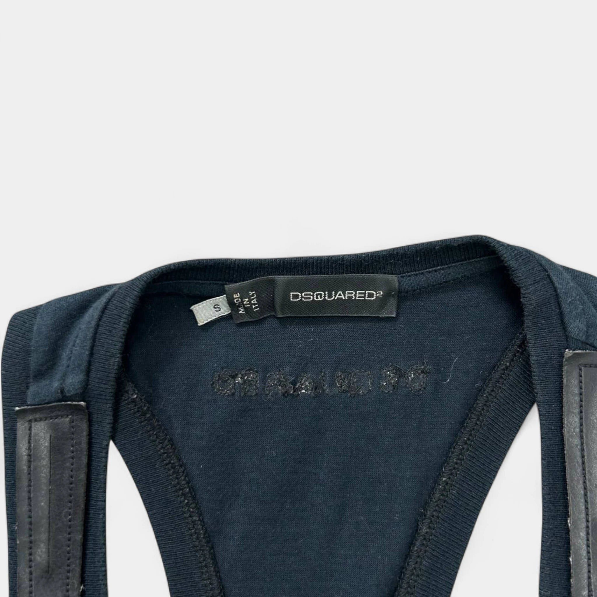 Dsquared2 Dsquared2 Black Leather Tanktop Size S / US 4 / IT 40 - 4 Thumbnail