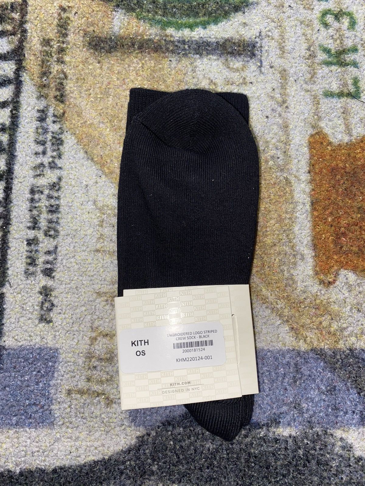 Kith Kith Embroidered Logo Striped Crew Socks Size ONE SIZE - 2 Thumbnail