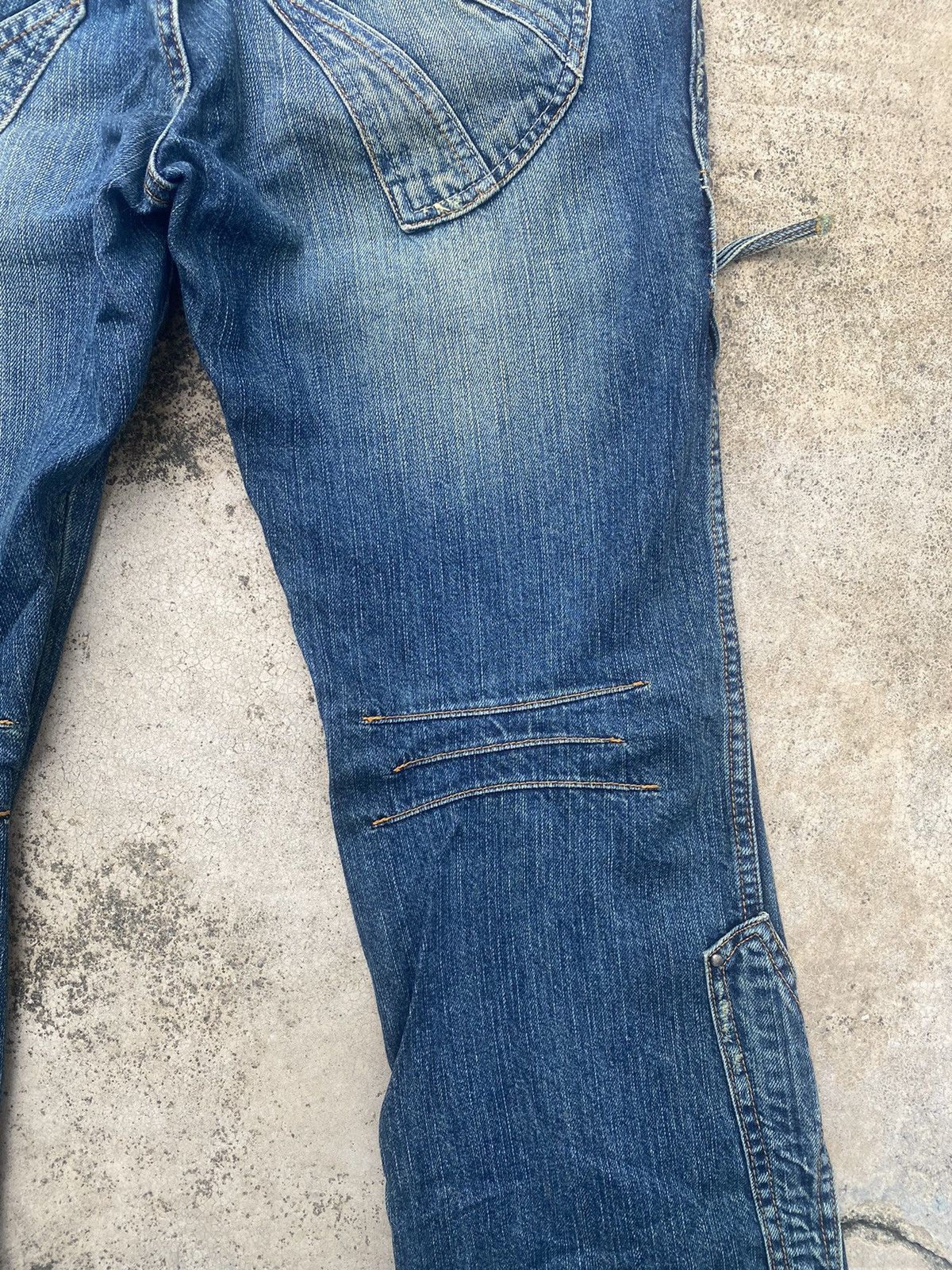 If Six Was Nine × Japanese Brand Flare Jeans Bison Double Knee Multipocket Size US 31 - 20 Thumbnail