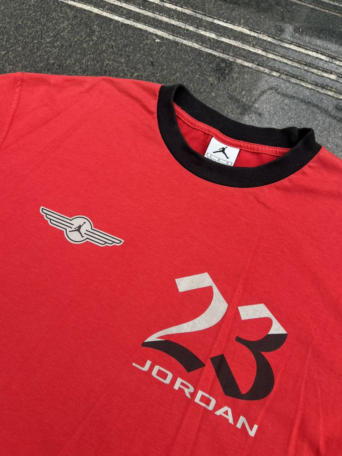 Nike × Vintage 90s Nike Jordan Vintage Y2K Oversized Retro Tee T-Shirt Size US L / EU 52-54 / 3 - 4 Thumbnail