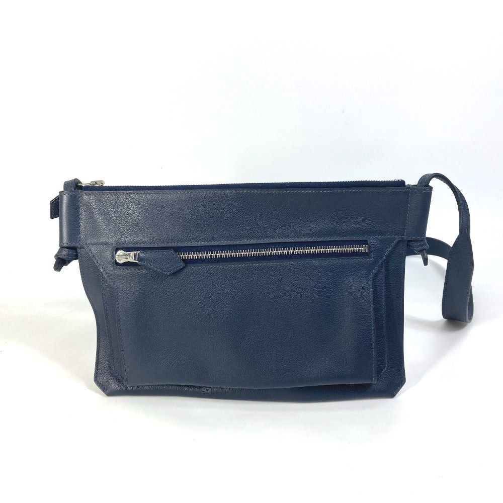 Hermes Hermes Ultra Plastic Gm Diagonal Hanging (E.G. Of A Rocket) Briefcase Shoulder Bag Leather Men Bluenewey Navy Size ONE SIZE - 1 Thumbnail