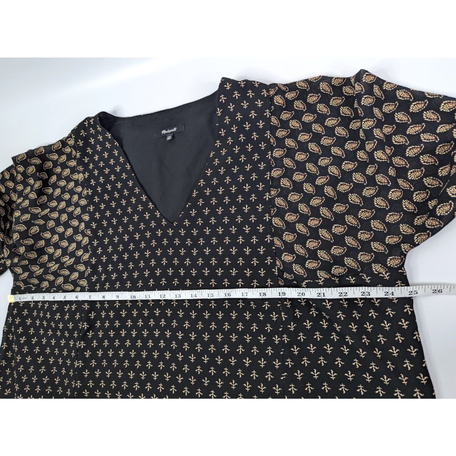 Madewell Madewell Blouse Shirt Women 2XL Plus Black Paisley Mix Brushstroke Top 70s Vibe AD686 Womens Size XXL / US 16-18 / IT 52-54 - 7 Thumbnail
