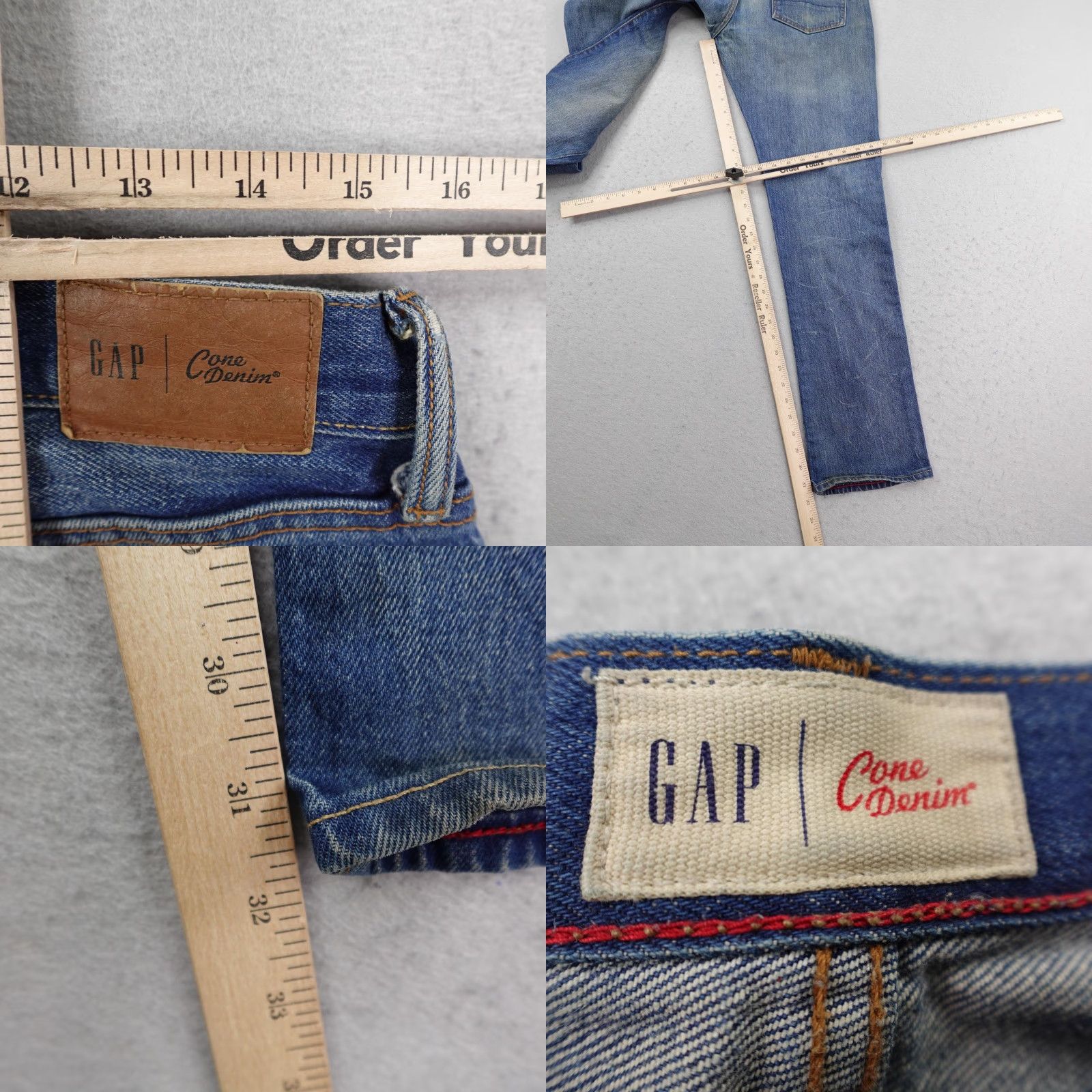 Gap GAP Jeans Mens Slim Fit Straight 30x32 Blue Cone Denim Faded Flex Size US 30 / EU 46 - 8 Thumbnail