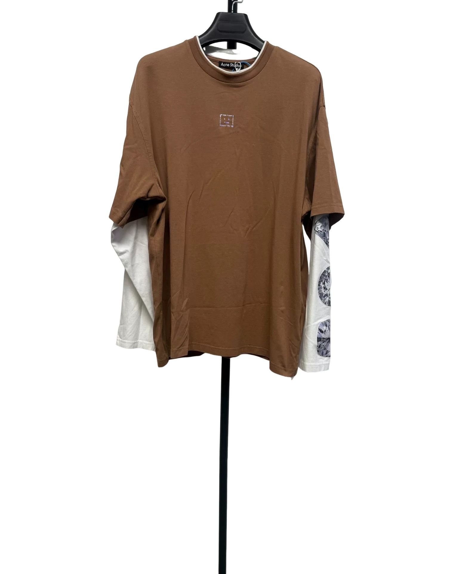 Acne Studios Acne Studios Rhinestone Face Double Layer T-Shirt XS Size US XS / EU 42 / 0 - 1 Thumbnail