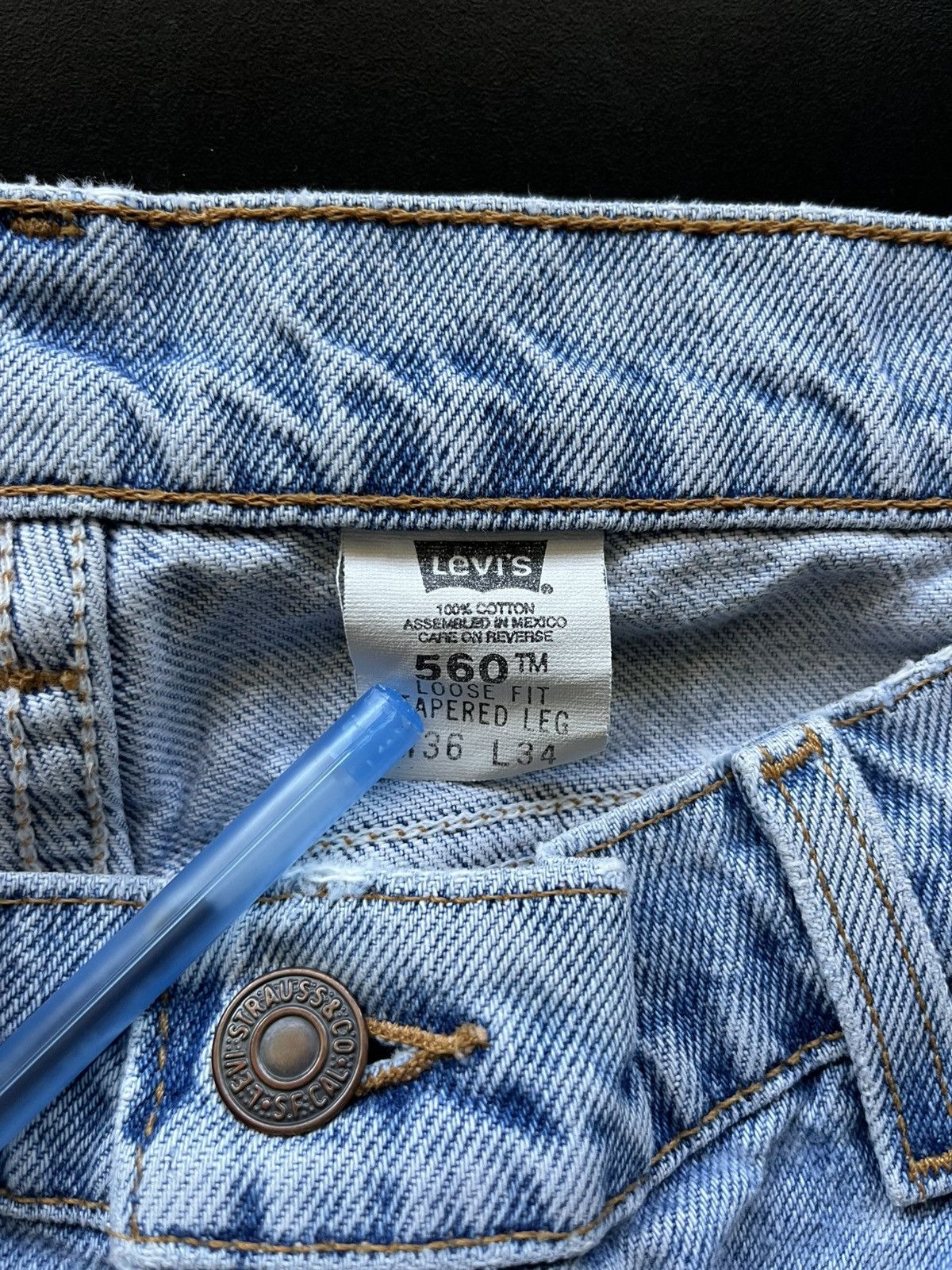 Levi's × Vintage Vintage Levi’s 560 orange tab made in USA jeans Size US 34 / EU 50 - 3 Thumbnail