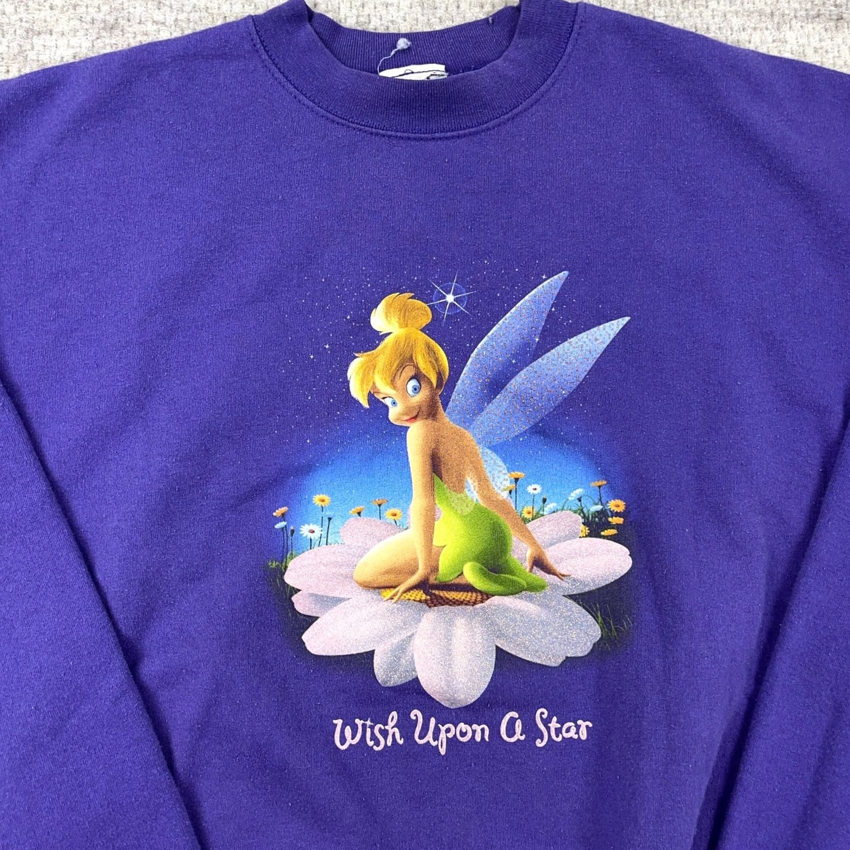 Disney VINTAGE Disney Shirt Womens XL Purple Sweatshirt Women Tinker Bell Crewneck Sweater Y2K Adult Size XL / US 12-14 / IT 48-50 - 2 Thumbnail