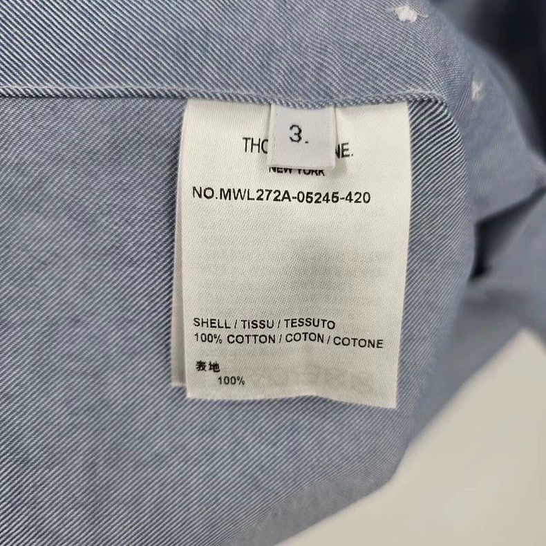 Thom Browne Thom browne Blue and white striped pocket shirt 2504-Nextar Size US L / EU 52-54 / 3 - 4 Thumbnail