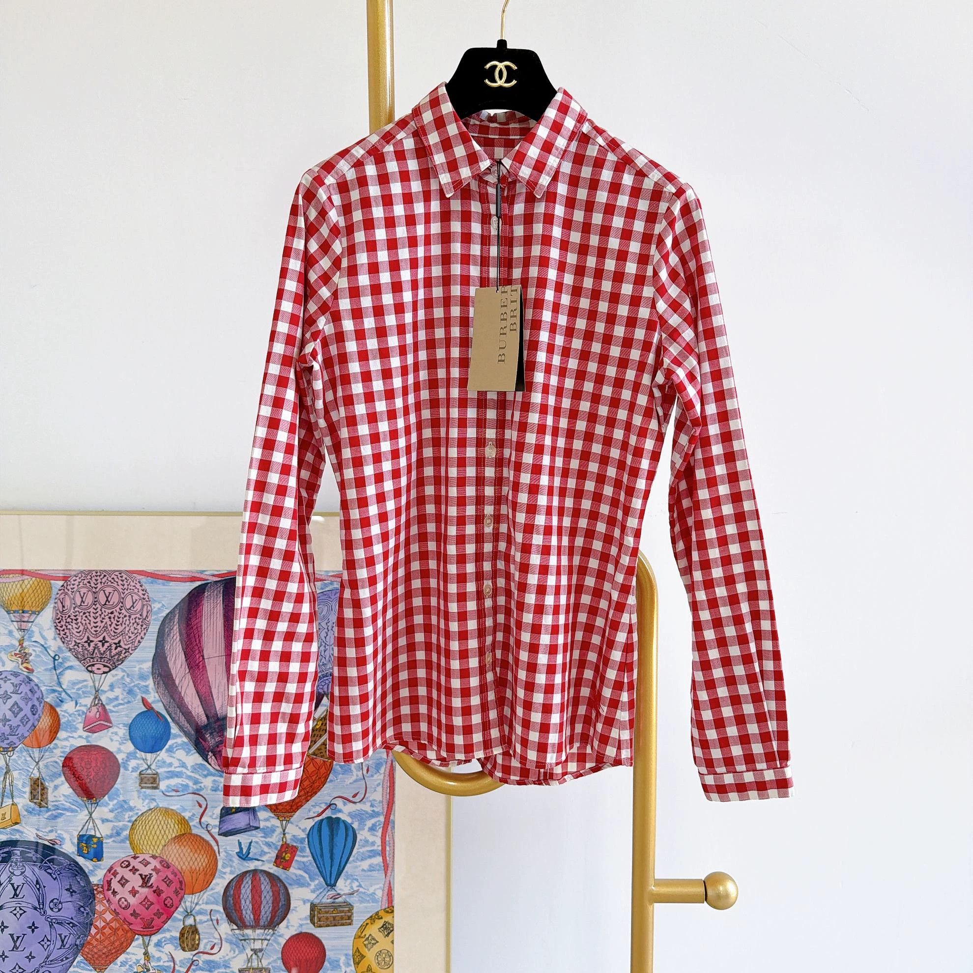 Burberry Burberry Pink Check Shirt XS Size XS / US 0-2 / IT 36-38 - 1 Thumbnail