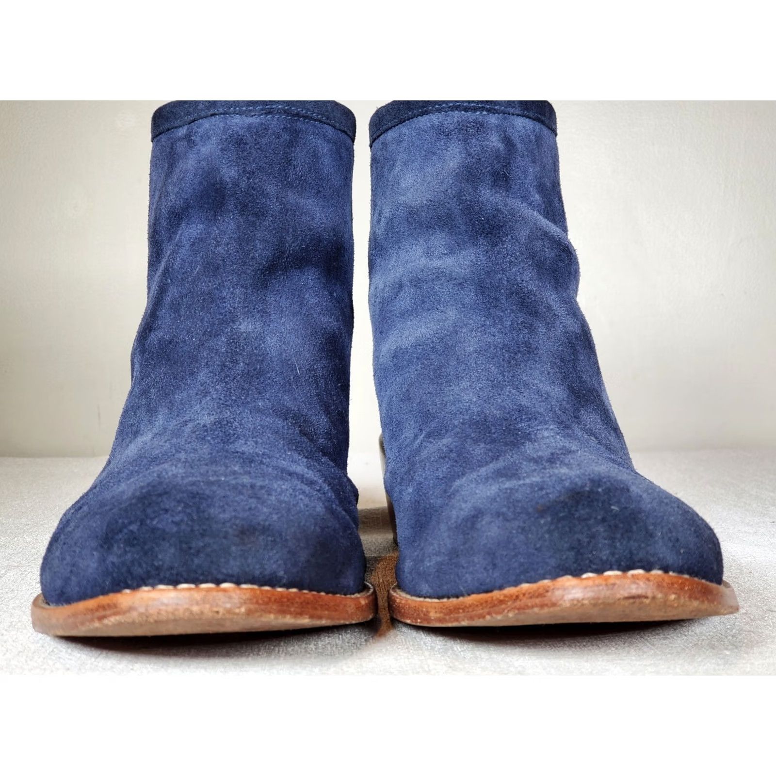 Loeffler Randall Loeffler Randall Felix Blue Suede Leather Ankle Boots Women's US 11 B Back Zip Exposed Zipper LR Logo Pull Suede Leather Sole Size US 11 / IT 41 - 7 Thumbnail