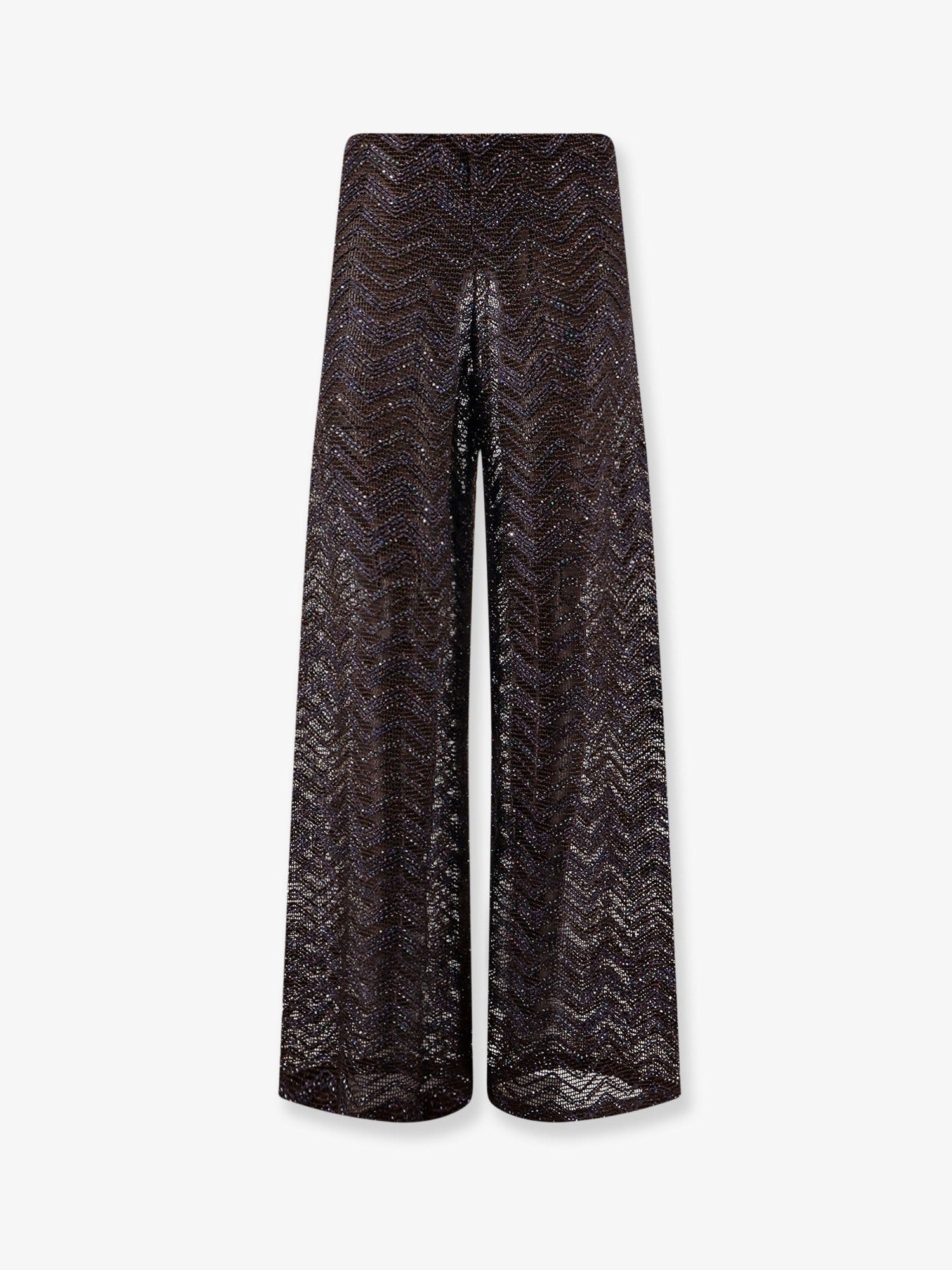 Missoni Viscose Blend Trousers With Chevron Pattern Size 30" / US 8 / IT 44 - 1 Thumbnail
