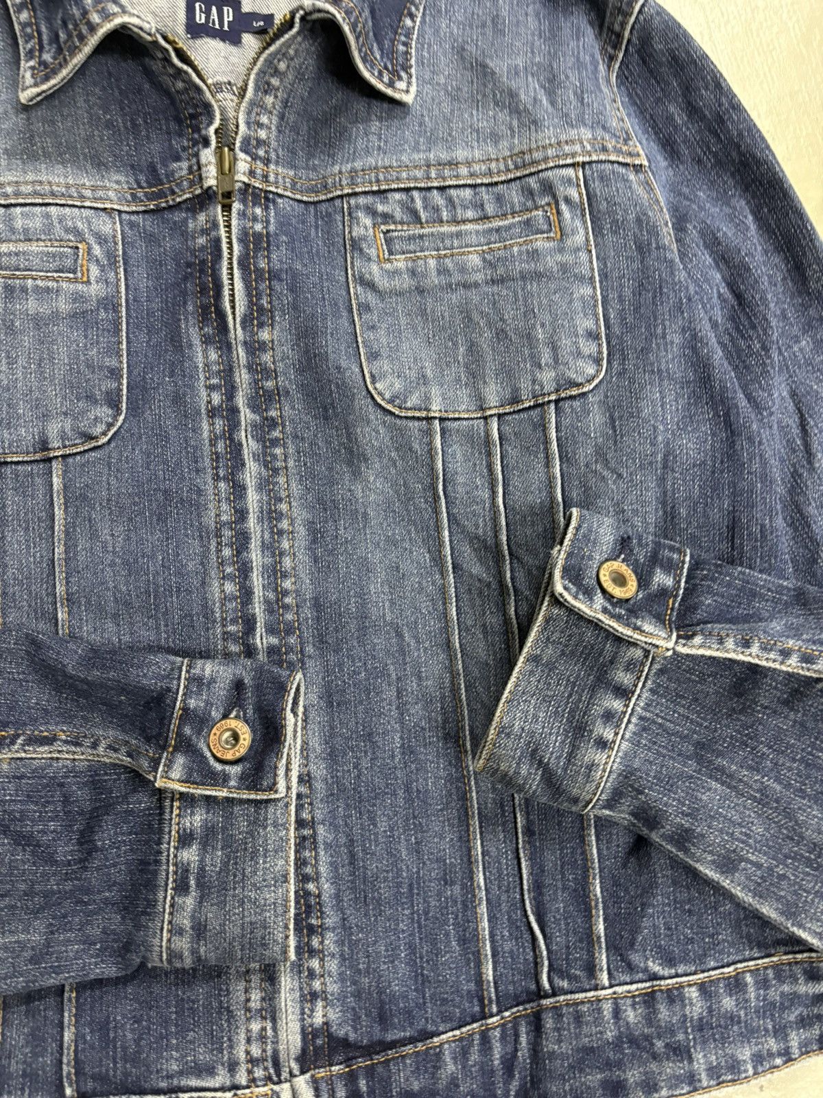 Japanese Brand Japanese Type 2 Zipped Trucker Denim Jacket Size US S / EU 44-46 / 1 - 5 Thumbnail