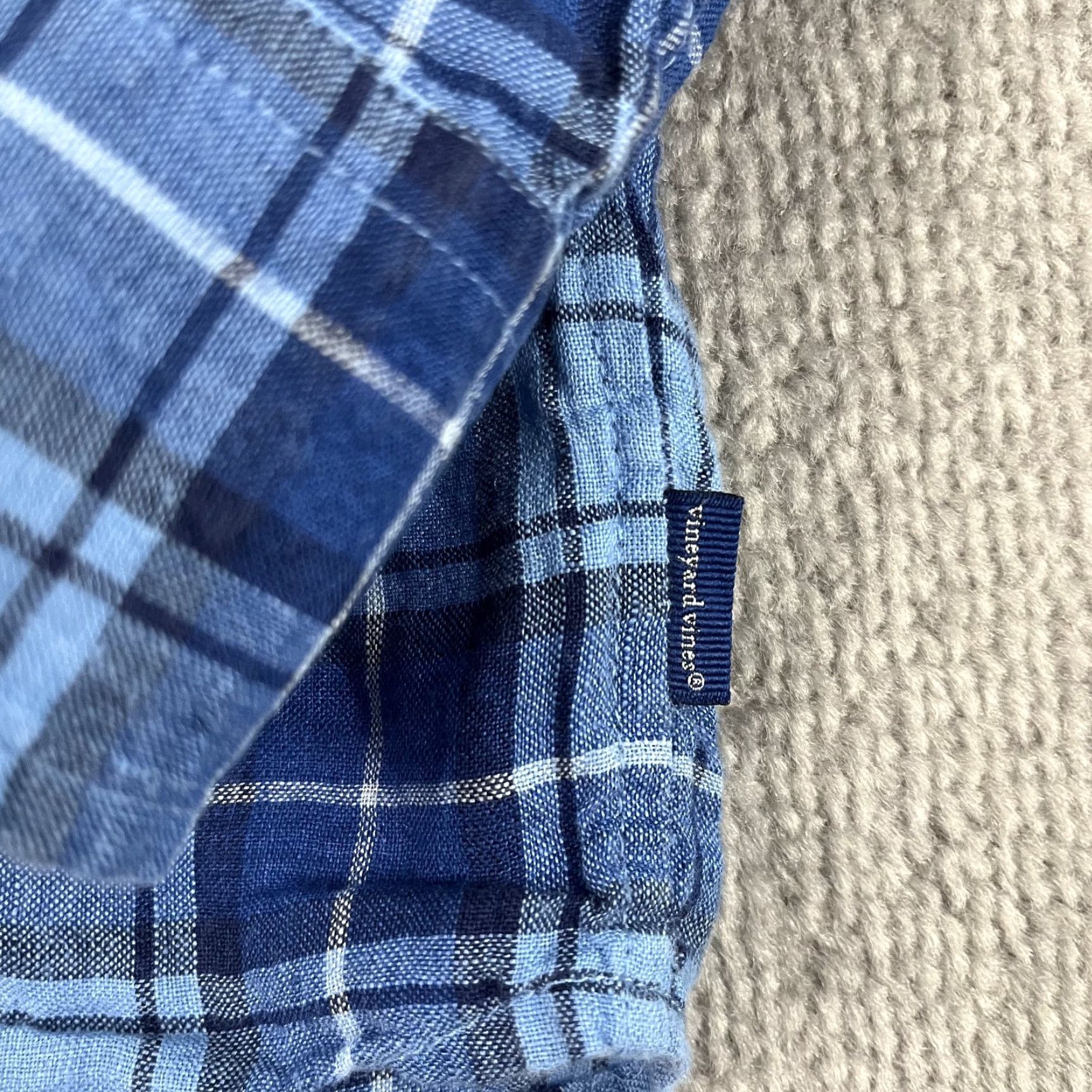 Vineyard Vines Vineyard Vines Shirt Mens XL Extra Large Blue Plaid 100% Linen Button-Up Preppy Size US XL / EU 56 / 4 - 2 Thumbnail