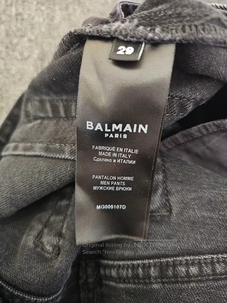 Balmain Balmain Men's Moto Style Denim Jeans. Size US 29 - 6 Thumbnail