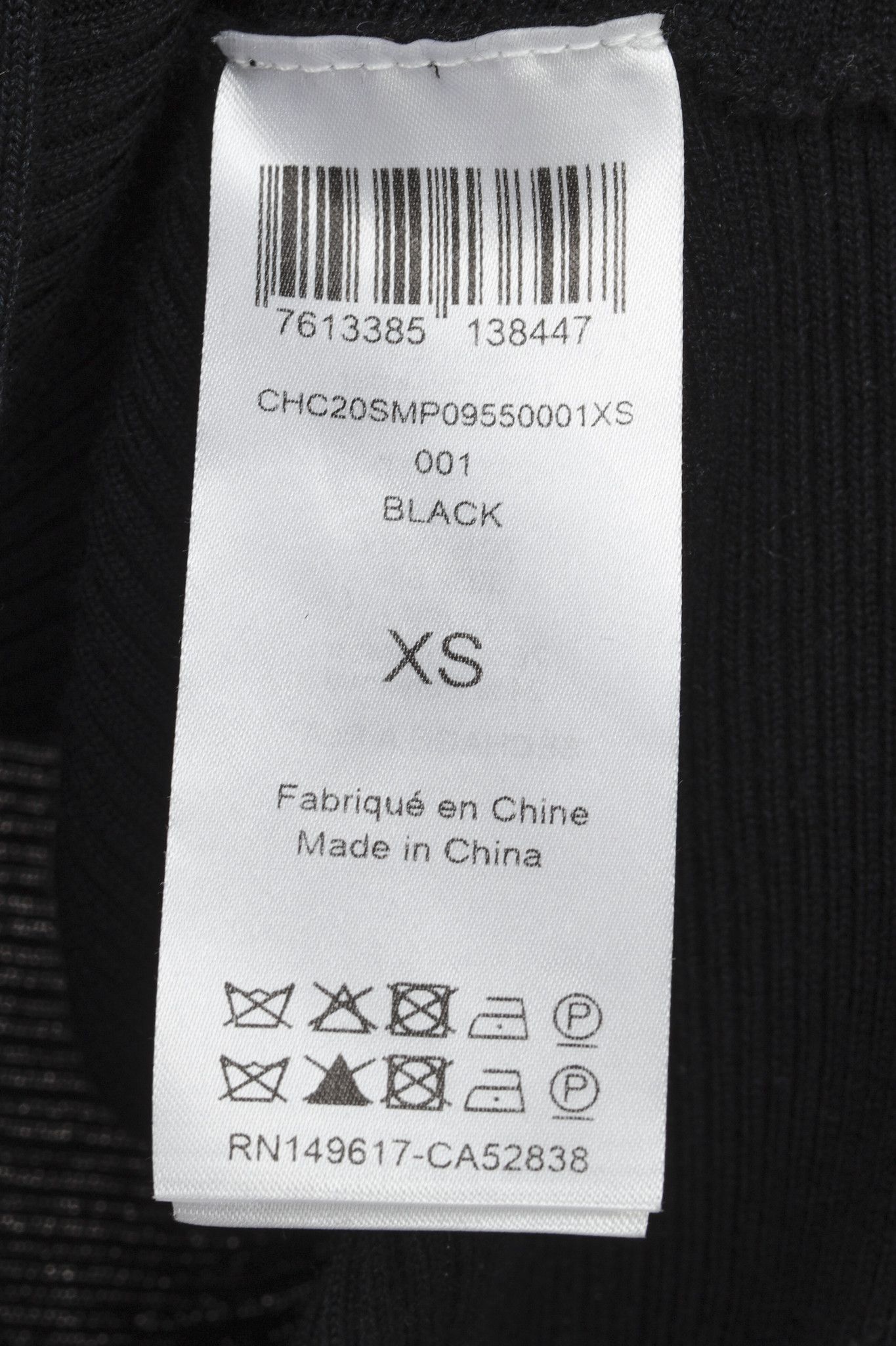 Chloe Chloe Black Ribbed Lace-Cuff 3/4-Dolman-Sleeve Sweater Size XS / US 0-2 / IT 36-38 - 8 Thumbnail