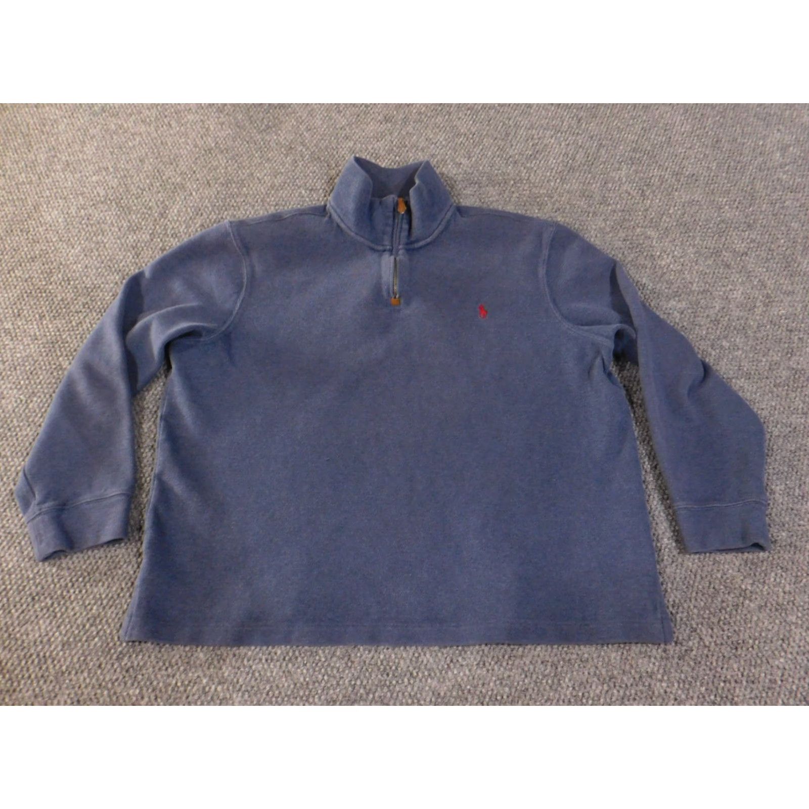 Polo Ralph Lauren Polo Ralph Lauren Sweatshirt Mens XL blue quarter zip pullover casual Size US XL / EU 56 / 4 - 2 Thumbnail