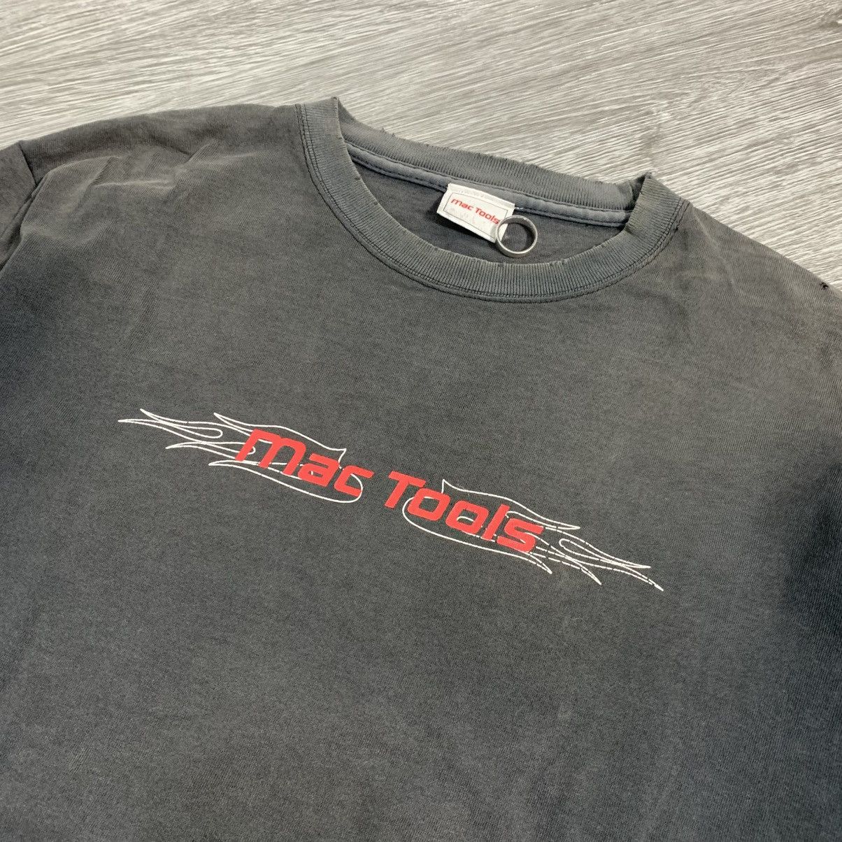 Sports Specialties Destroy💥 90s Mac Tools Twin Sripe Flame Spellout Longsleeve Size US L / EU 52-54 / 3 - 3 Thumbnail