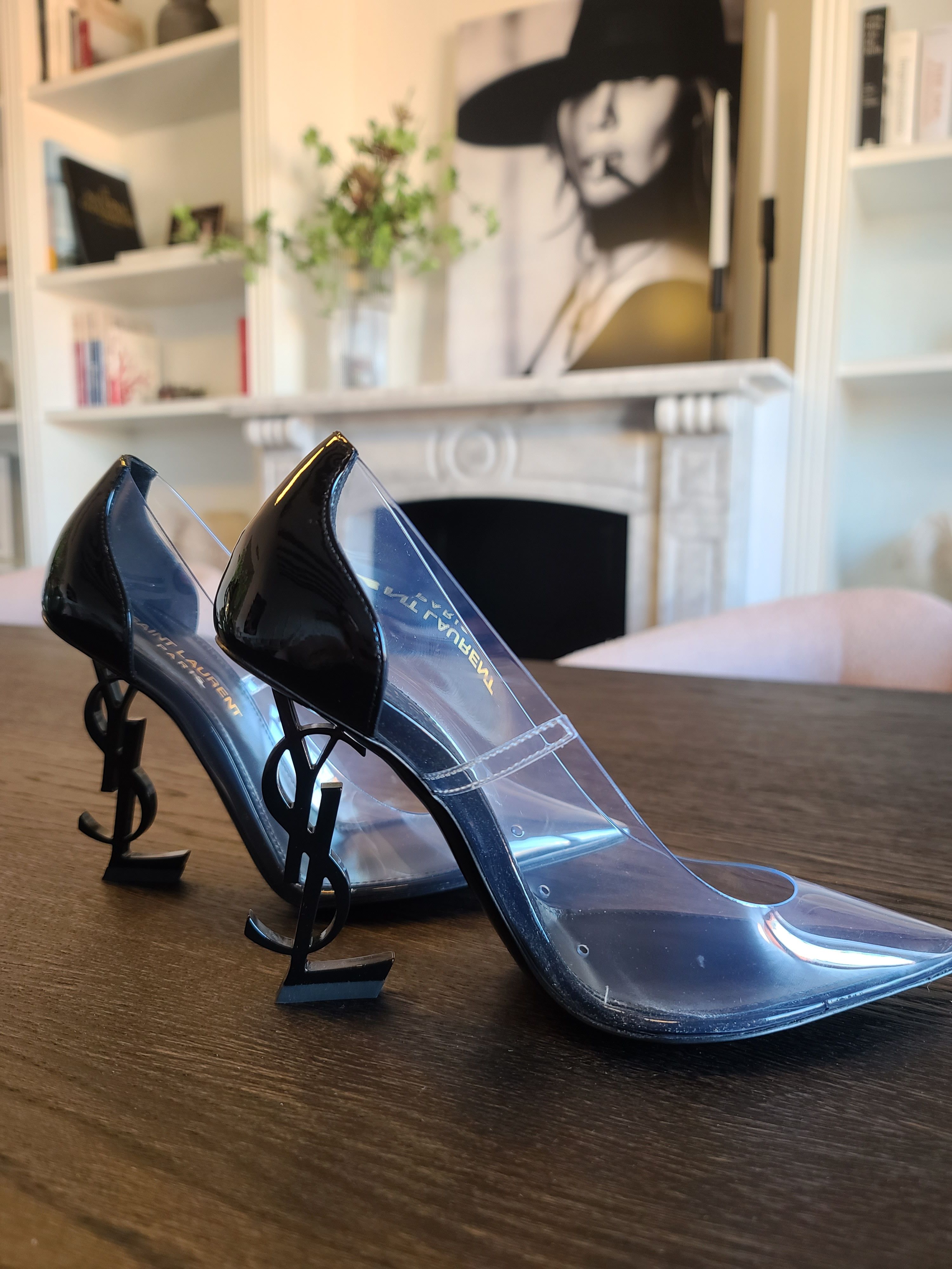 Yves Saint Laurent YSL Opyum Pump Transparent/Patent Leather Heel 110 (Size 36) Size US 6 / IT 36 - 1 Thumbnail