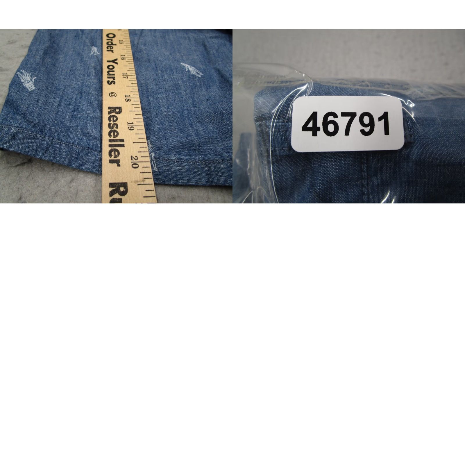 johnnie-O Johnnie-O Men's 36 Blue Chambray Hula Girl Golf Shorts 9" Casual Travel Size US 36 / EU 52 - 8 Thumbnail