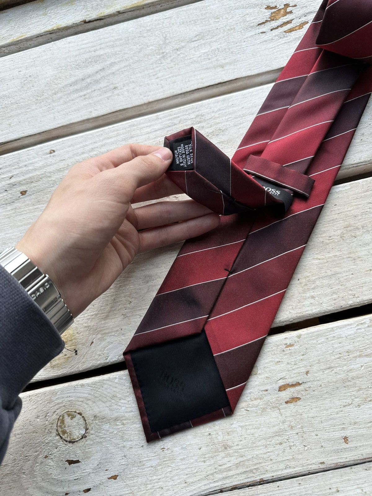 Hugo Boss 🚨Hugo Boss Tie LUXURY VINTAGE RARE OLD MONEY BASIC Size ONE SIZE - 2 Thumbnail