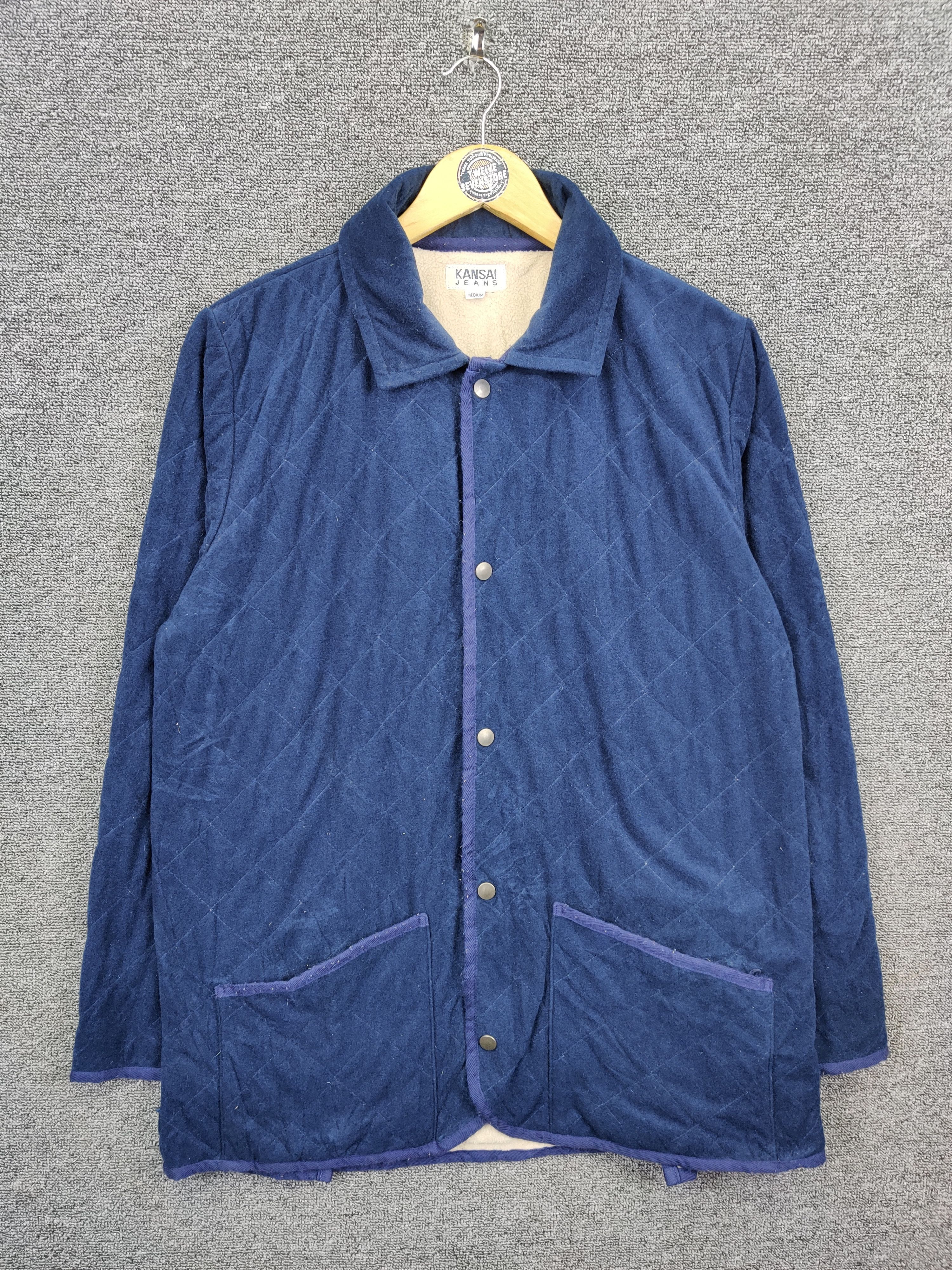 Kansai Yamamoto Vintage Kansai Yamamoto Jeans Quilted Button Jacket Size US M / EU 48-50 / 2 - 1 Thumbnail