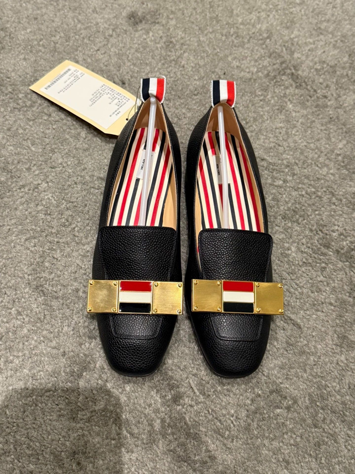Thom Browne Thom Browne Women's 38 Three-Tone Toe Leather Slip-On Flats Size US 7.5 / IT 37.5 - 1 Thumbnail