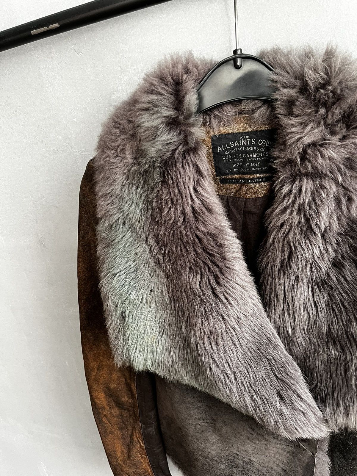 Allsaints × Hysteric Glamour AllSaints MURES Sheepskin Shearling Leather Jacket Size M / US 6-8 / IT 42-44 - 6 Thumbnail