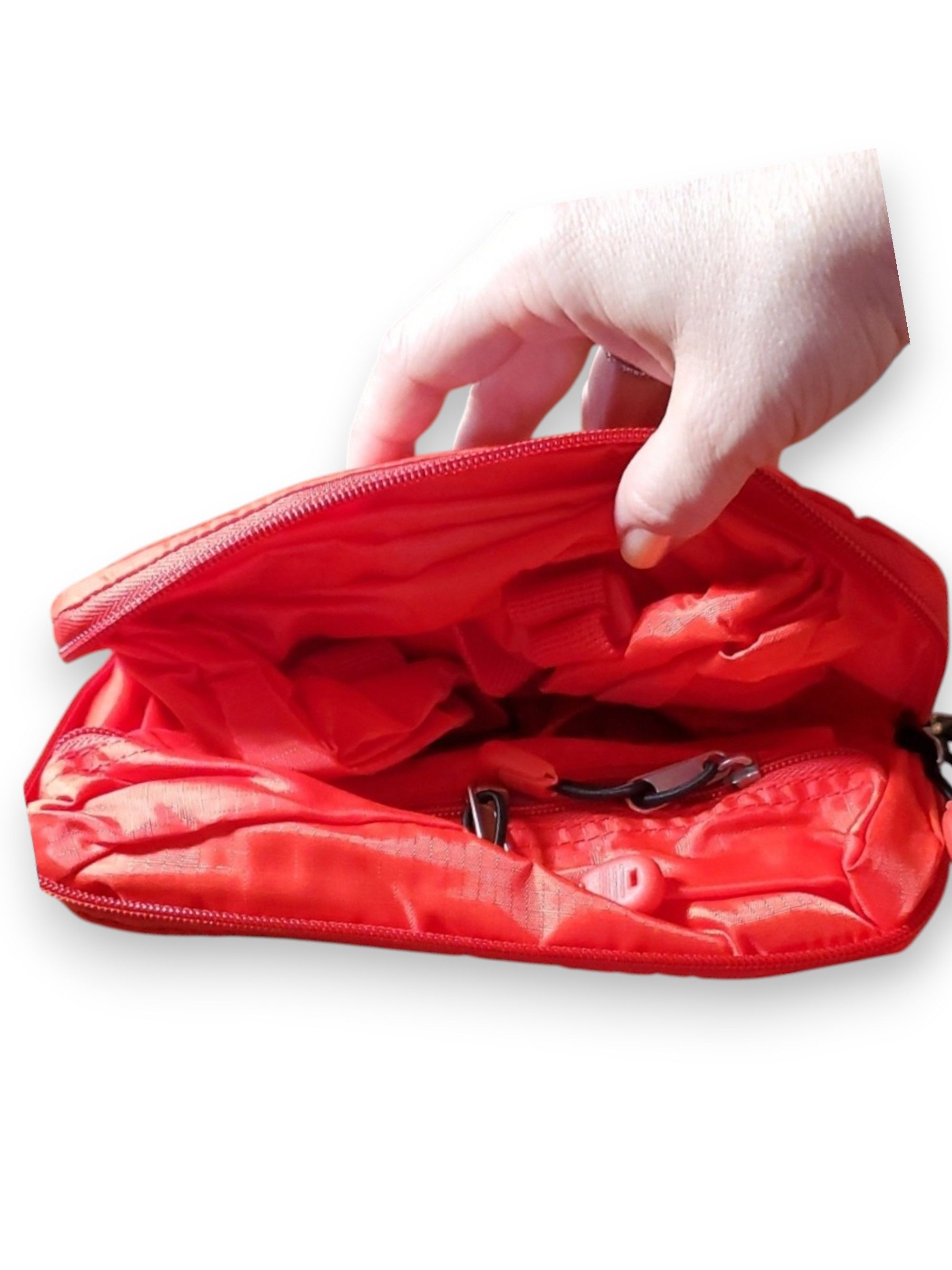 Other Convertible Backpack Red Folds Pouch Zipper Pocket Rip Stop Size ONE SIZE - 9 Thumbnail